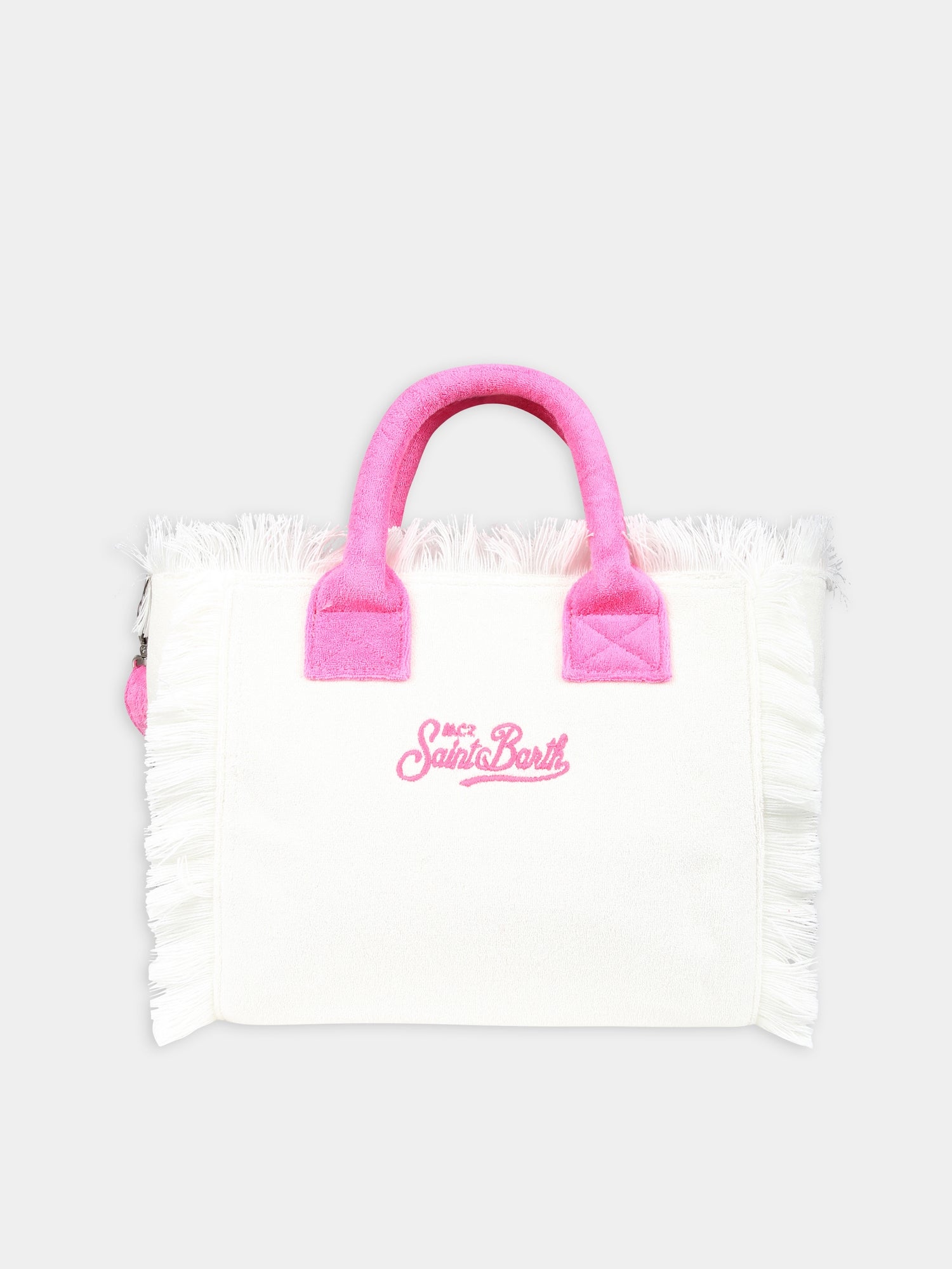 Borsa mare bianca per bambina con logo,Mc2 Saint Barth,COL0005 01442F