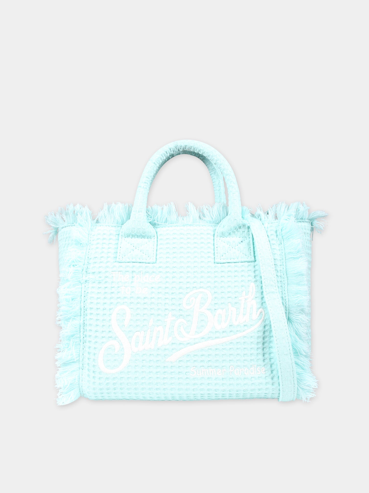 Borsa mare celeste per bambina con logo,Mc2 Saint Barth,COL0005 00193F
