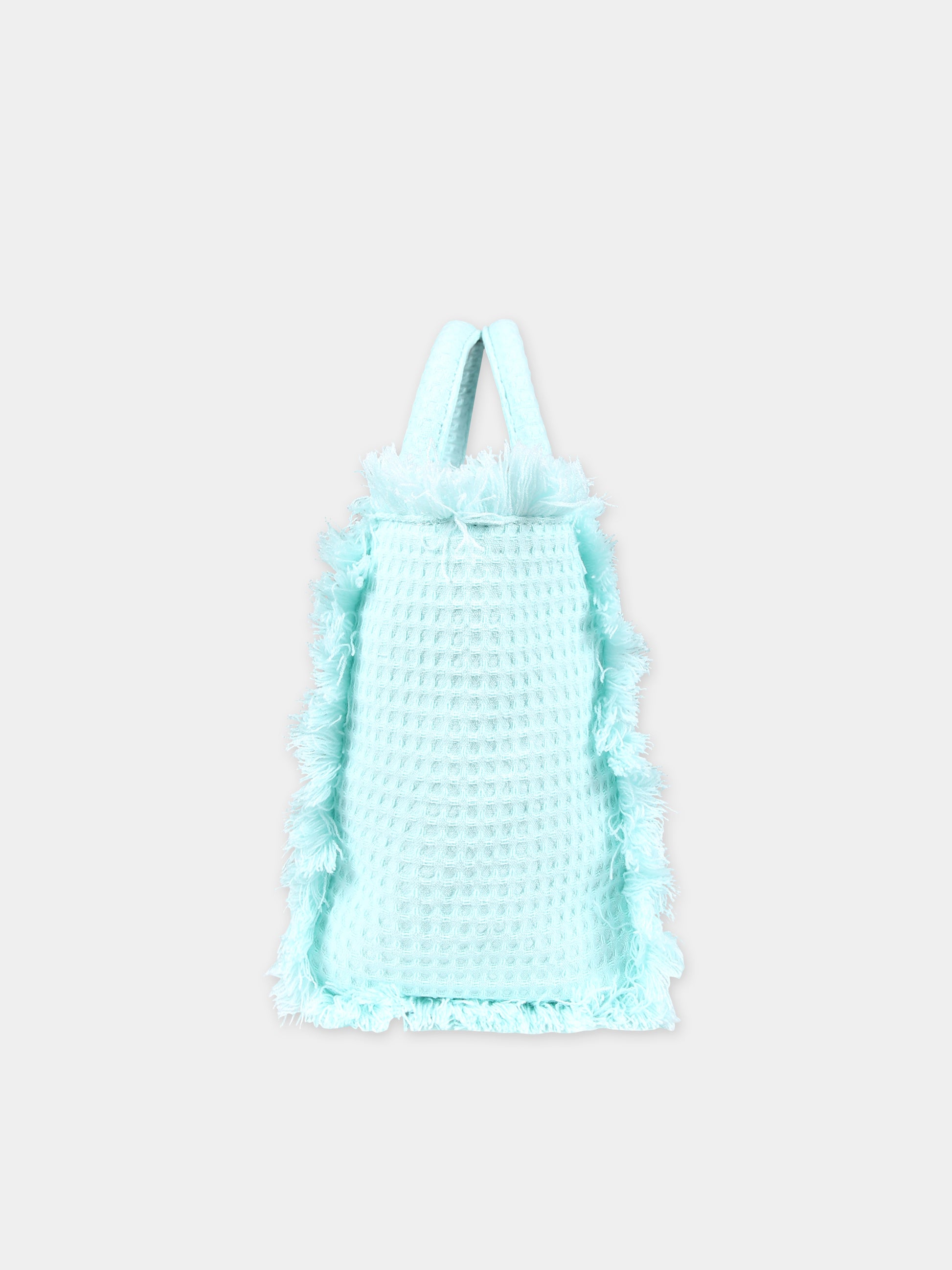 Borsa mare celeste per bambina con logo,Mc2 Saint Barth,COL0005 00193F