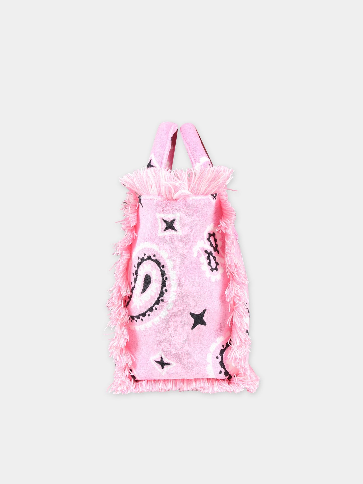 Borsa mare rosa per bambina con stampa paisley,Mc2 Saint Barth,COL0005 00873D