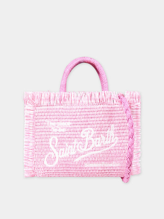 Borsa rosa per bambina con logo,Mc2 Saint Barth,VAMI009 01316F