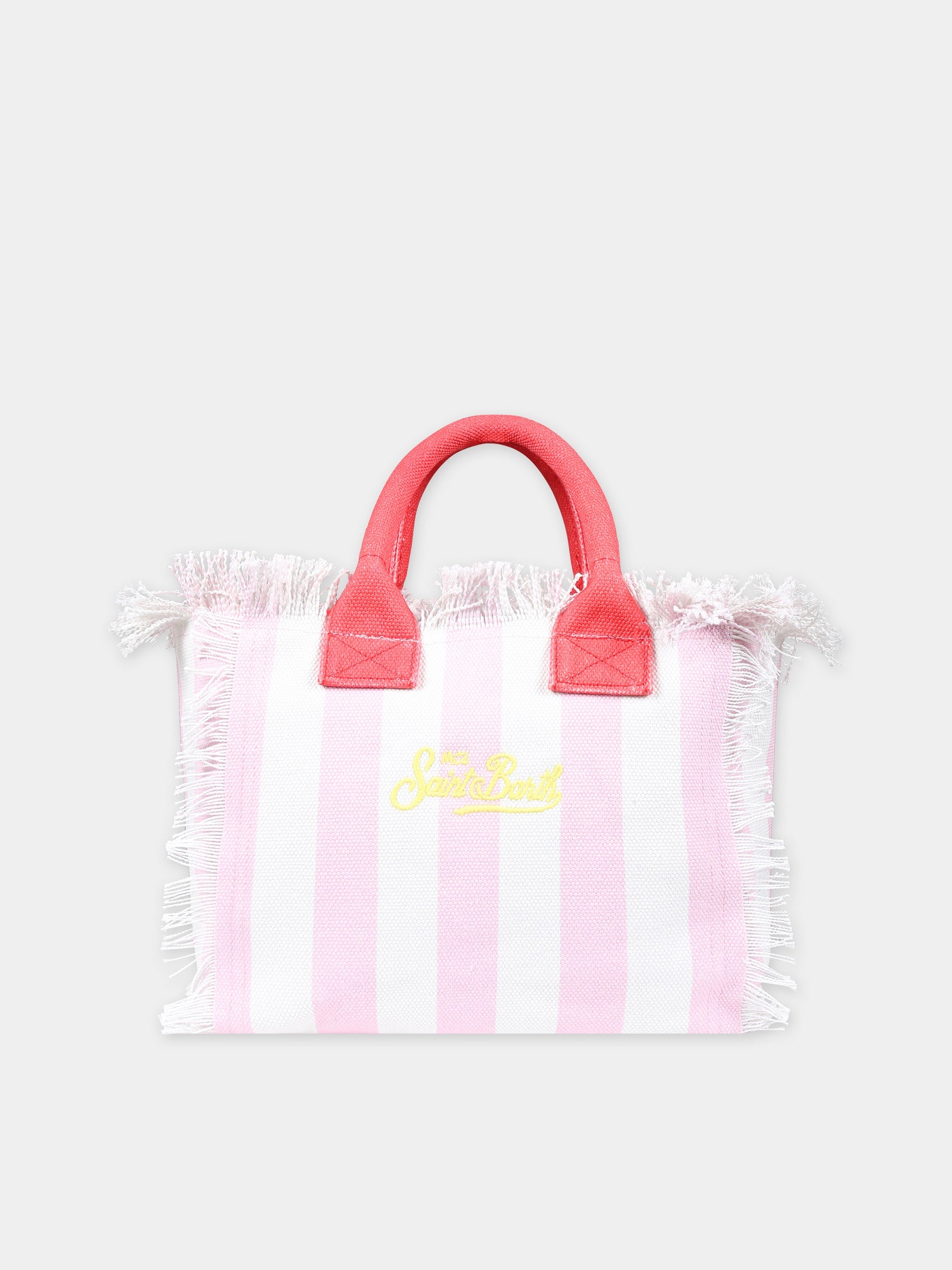 Borsa mare rosa per bambina con stampa fragola,Mc2 Saint Barth,COL0001 00350F