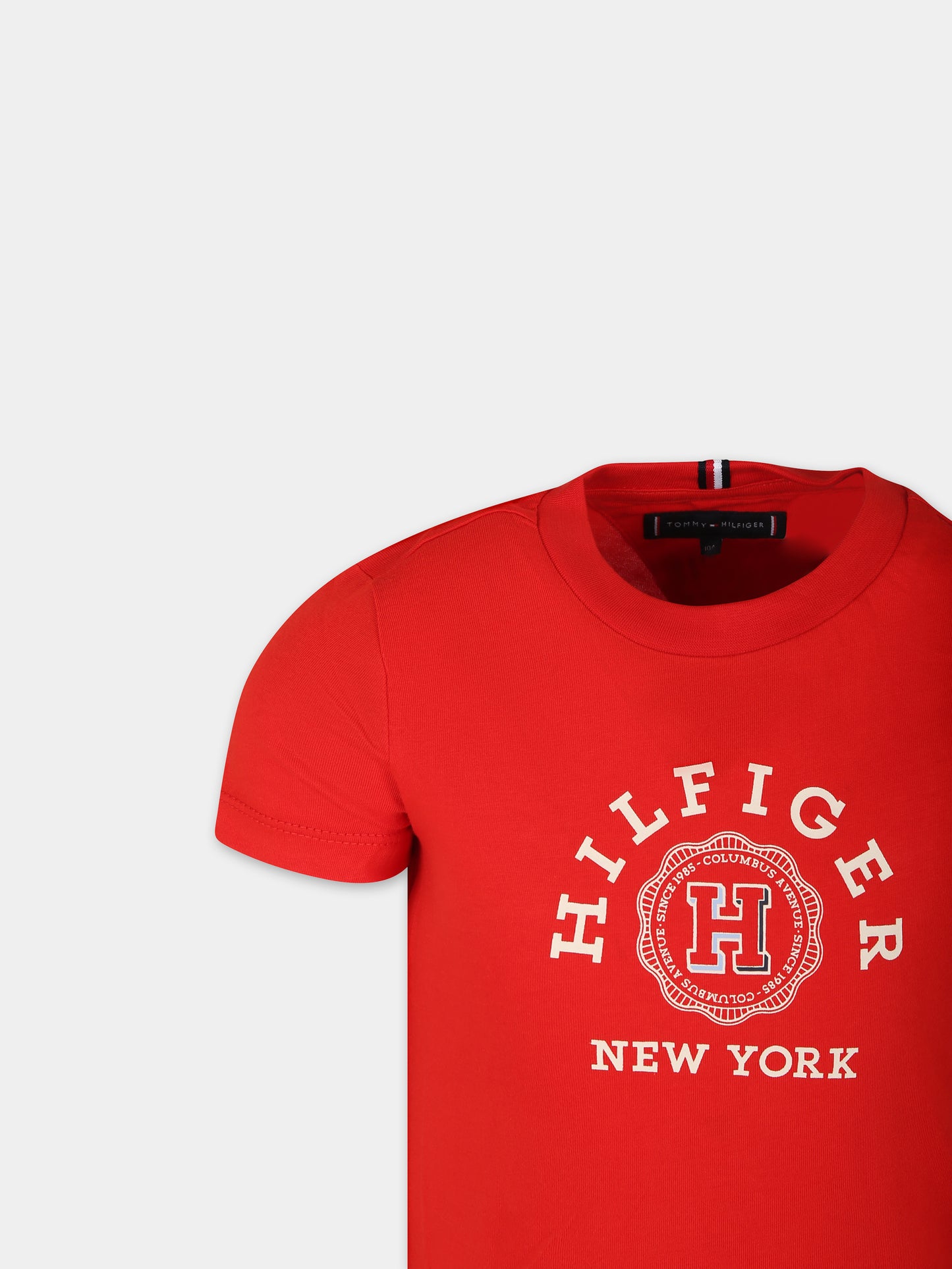 T-shirt rossa per bambino con logo,Tommy Hilfiger Junior,24STHKB0KB08802J XND