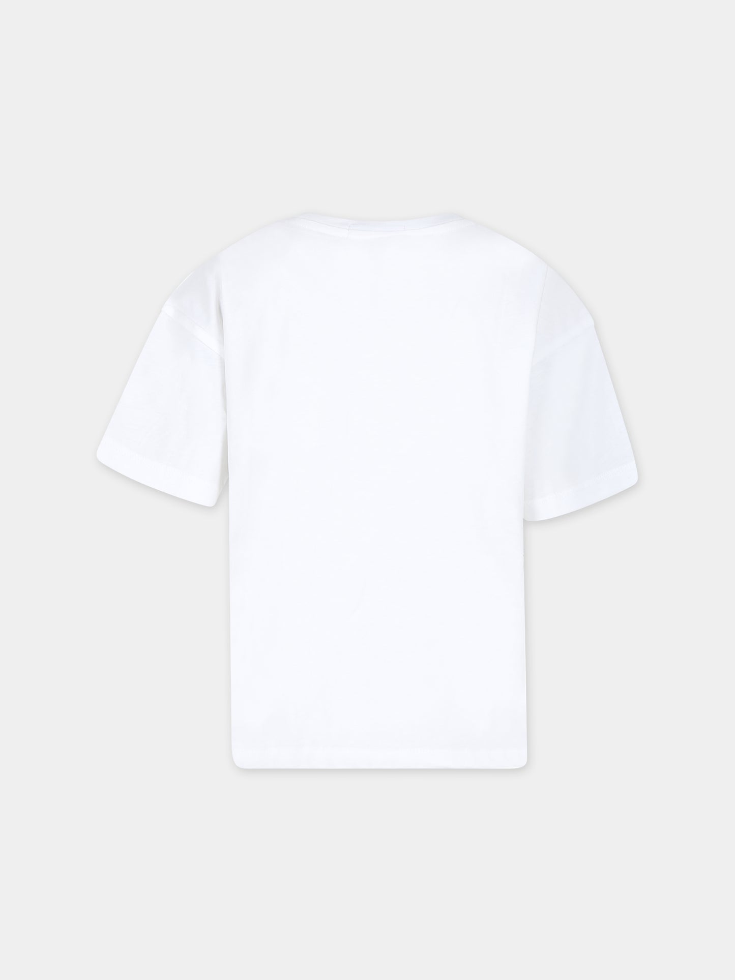 T-shirt bianca per bambina con logo,Calvin Klein Kids,24SCKIG0IG02434T YAF