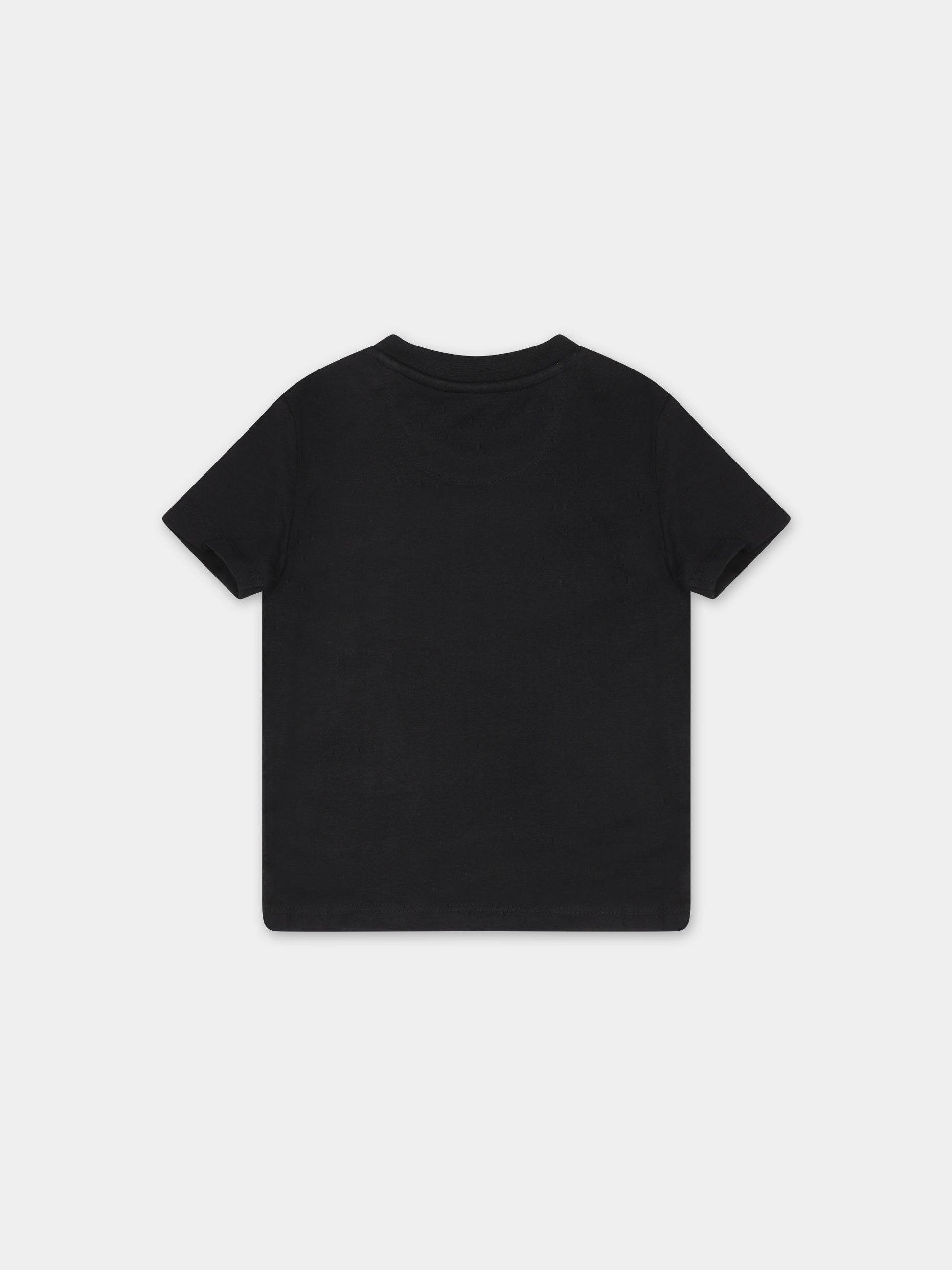 T-shirt nera per neonato con logo,Calvin Klein Kids,24SCKIN0IN00001 BEH
