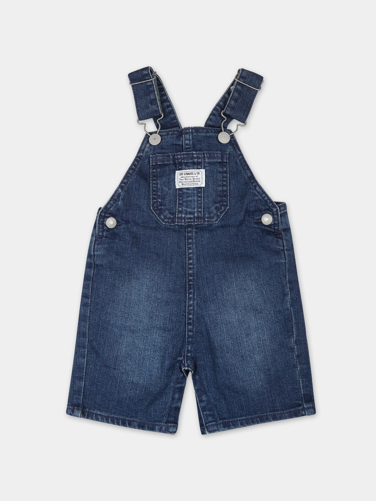 Salopette blu per neonati con logo,Levi's Kids,24SMLK6EE584 D4M
