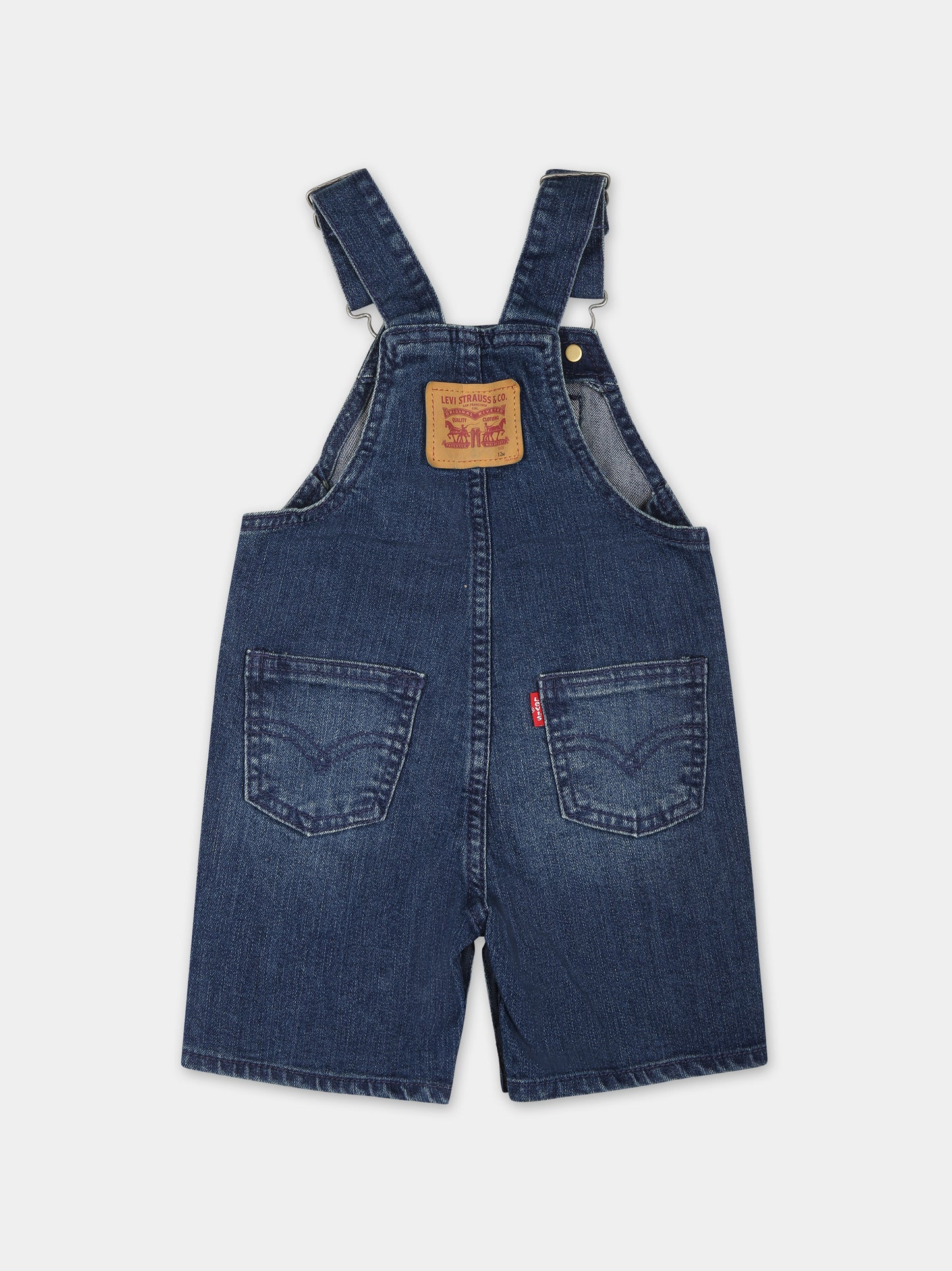 Salopette blu per neonati con logo,Levi's Kids,24SMLK6EE584 D4M