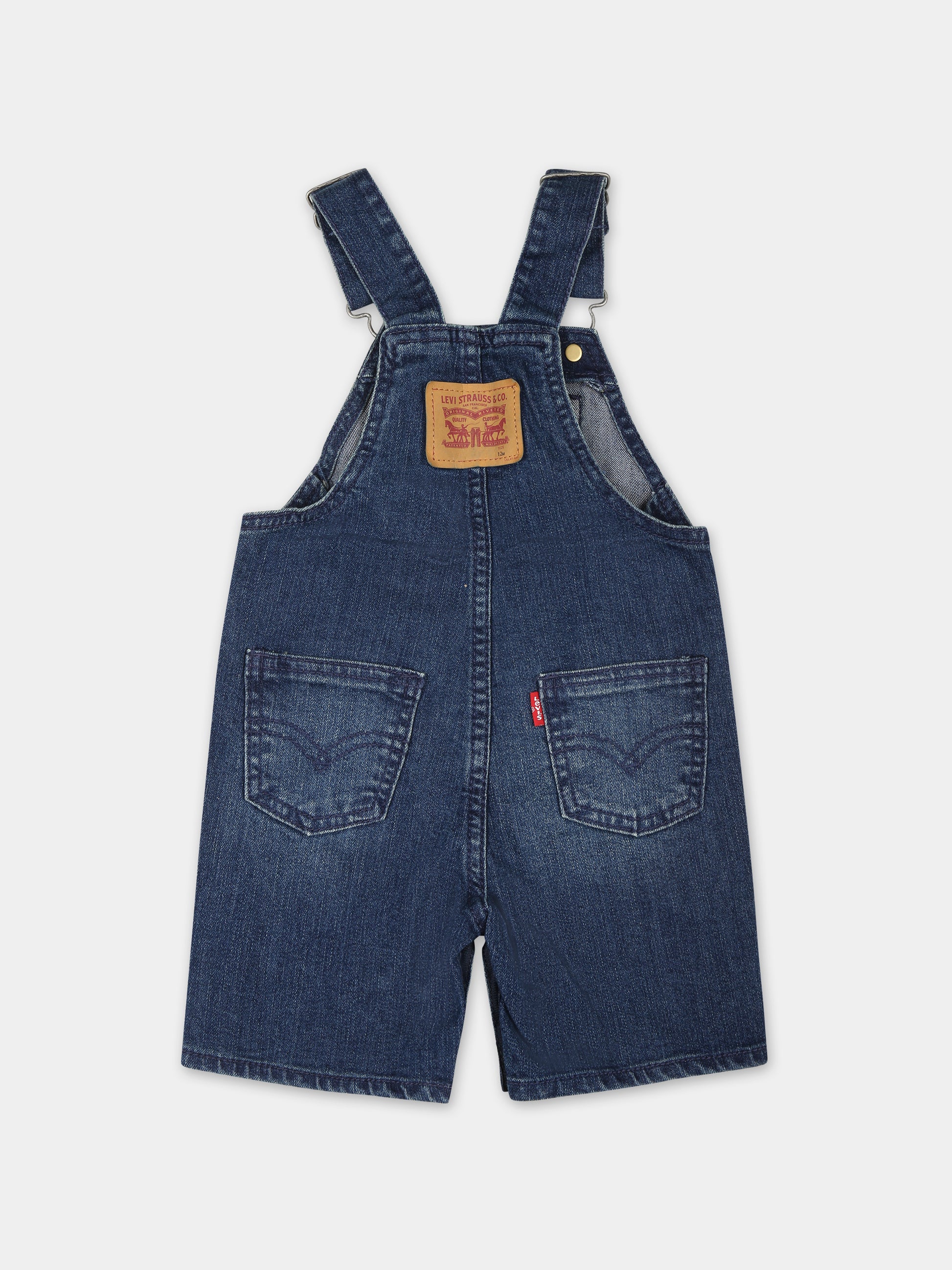 Salopette blu per neonati con logo,Levi's Kids,24SMLK6EE584 D4M