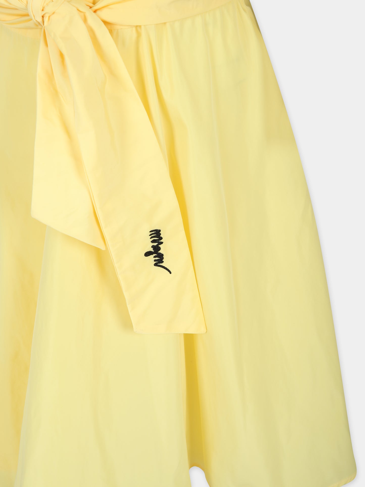 Vestito giallo per bambina con logo,Msgm Kids,MS029494 029