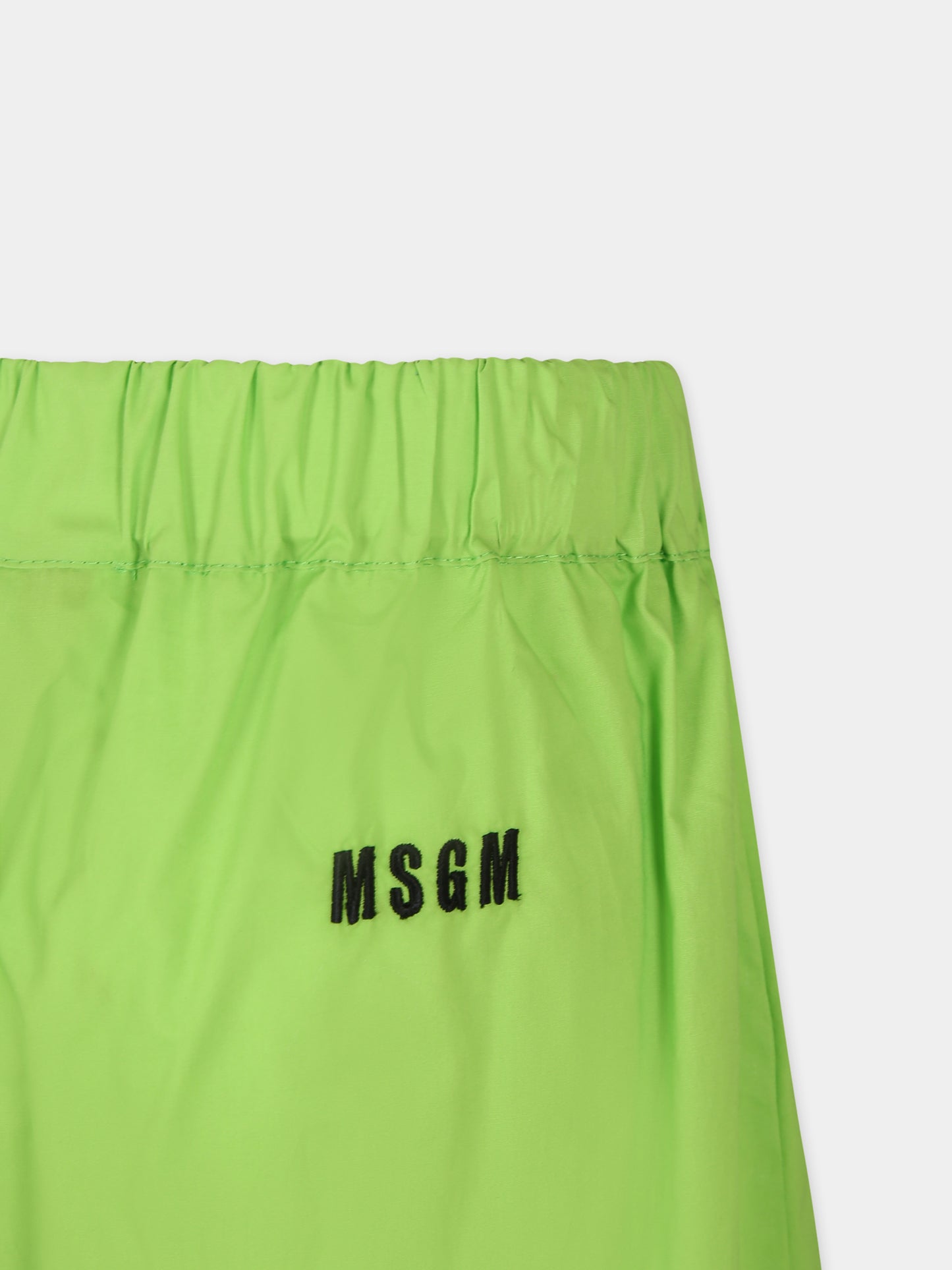 Shorts verdi per bambina con logo,Msgm Kids,MS029457 170