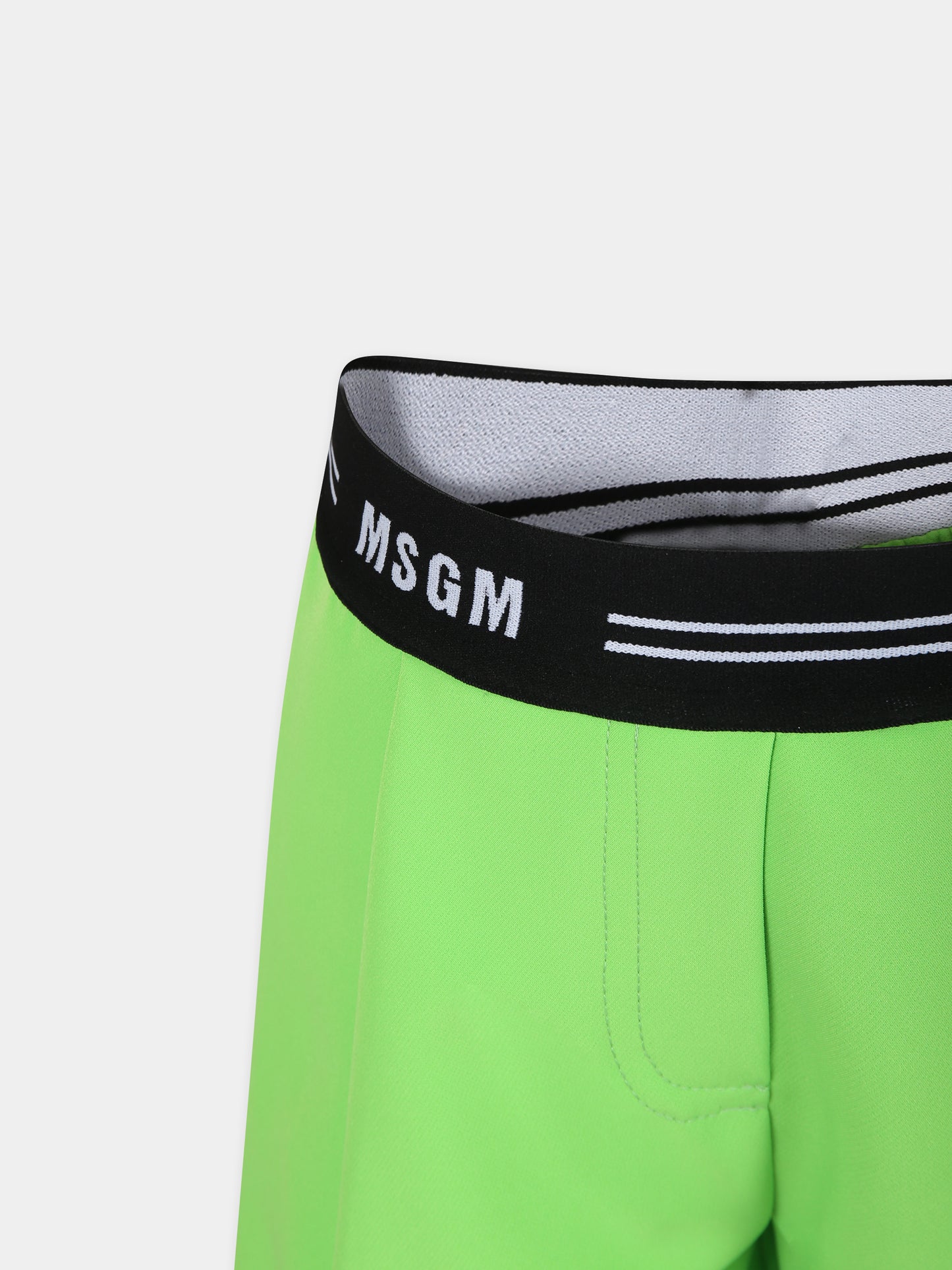 Shorts verdi per bambina con logo,Msgm Kids,MS029410 080