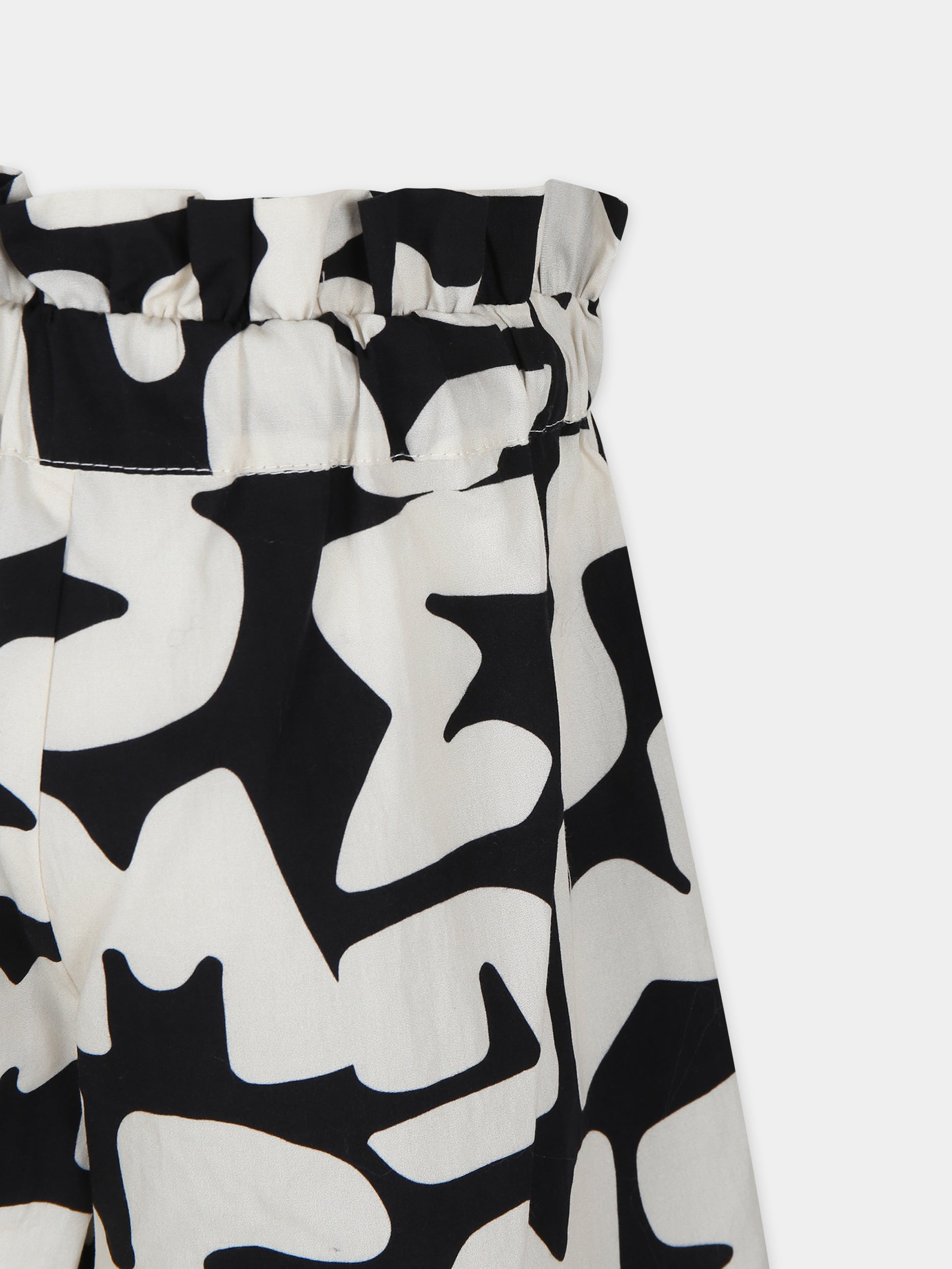 Shorts neri per bambina con logo,Msgm Kids,MS029575 200