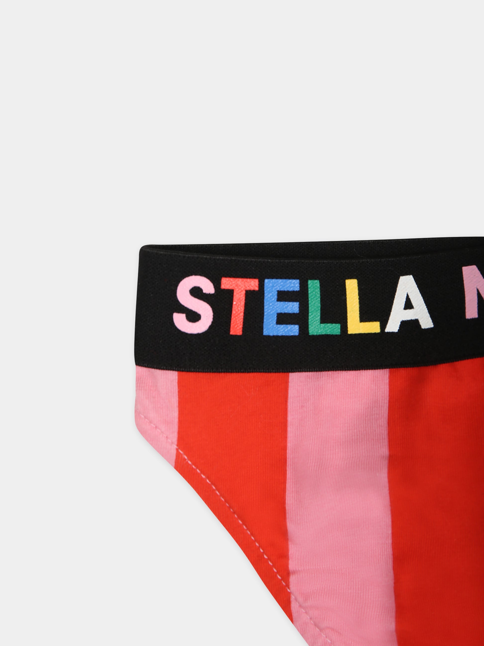 Set slip multicolor per bambina con logo,Stella Mccartney Kids,TT0A39 Z1548 999MC