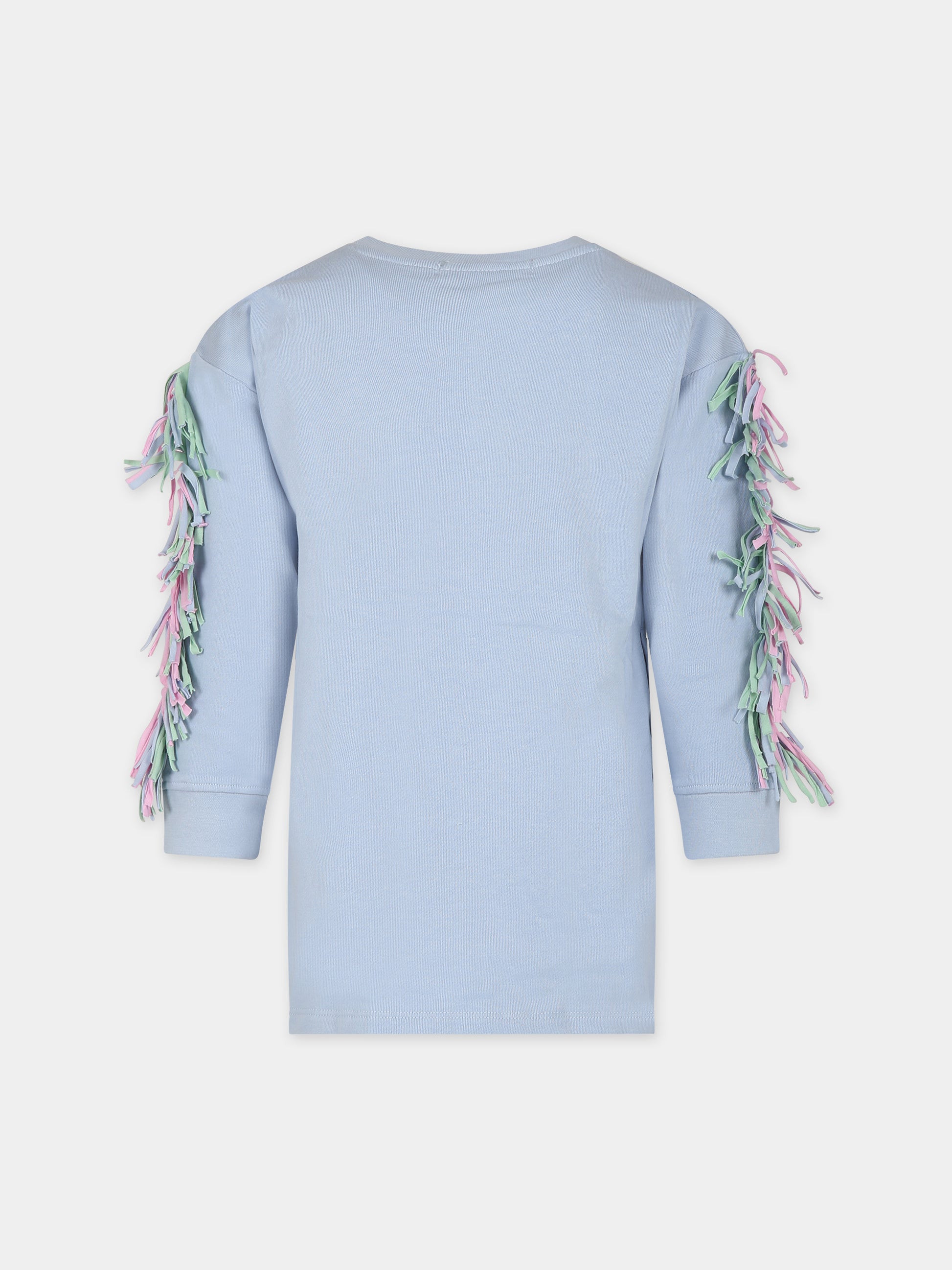 Vestito celeste per bambina con stella,Stella Mccartney Kids,TT1A10 Z0447 602