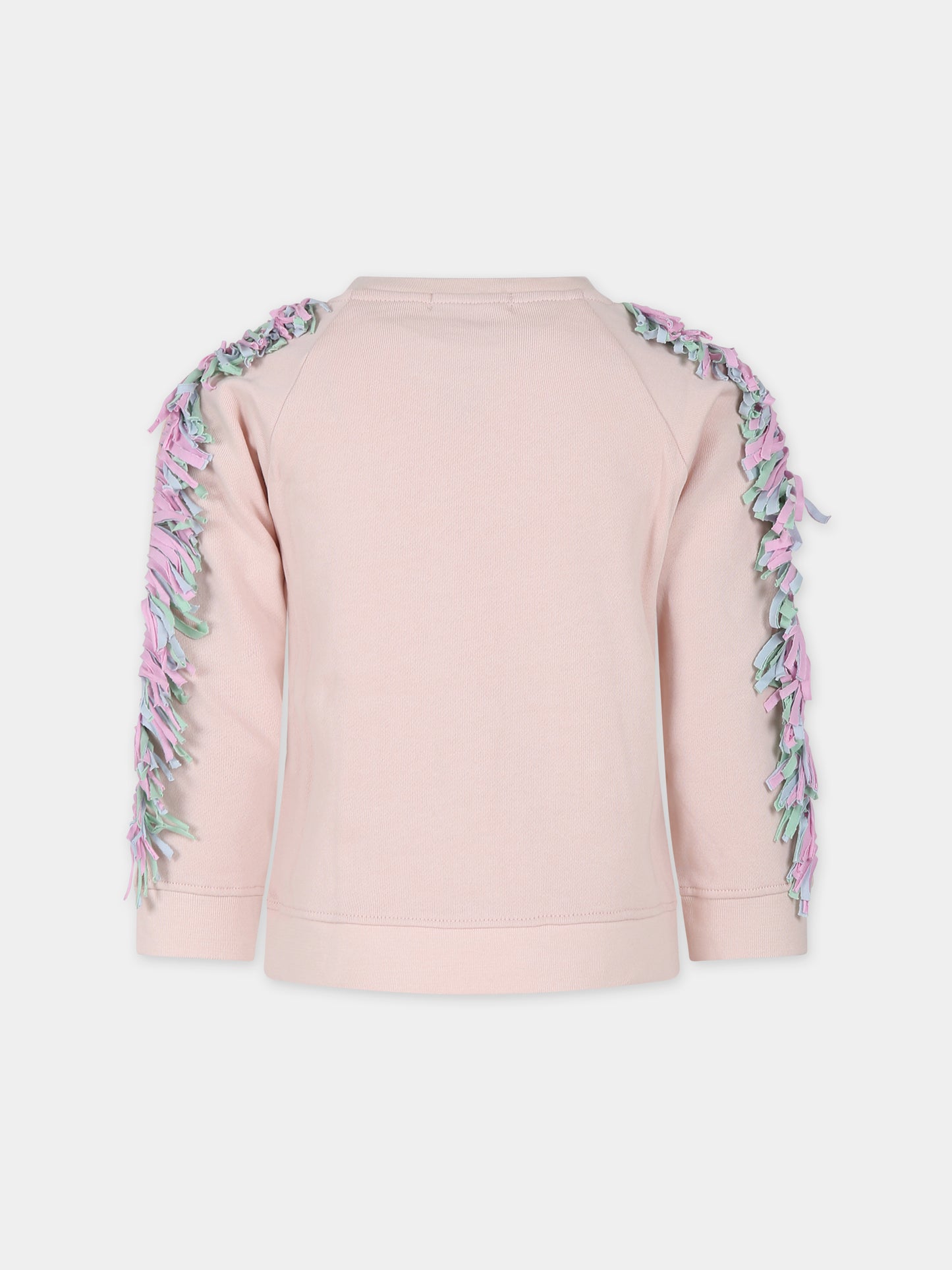 Felpa rosa per bambina con stella,Stella Mccartney Kids,TT4A50 Z0447 505