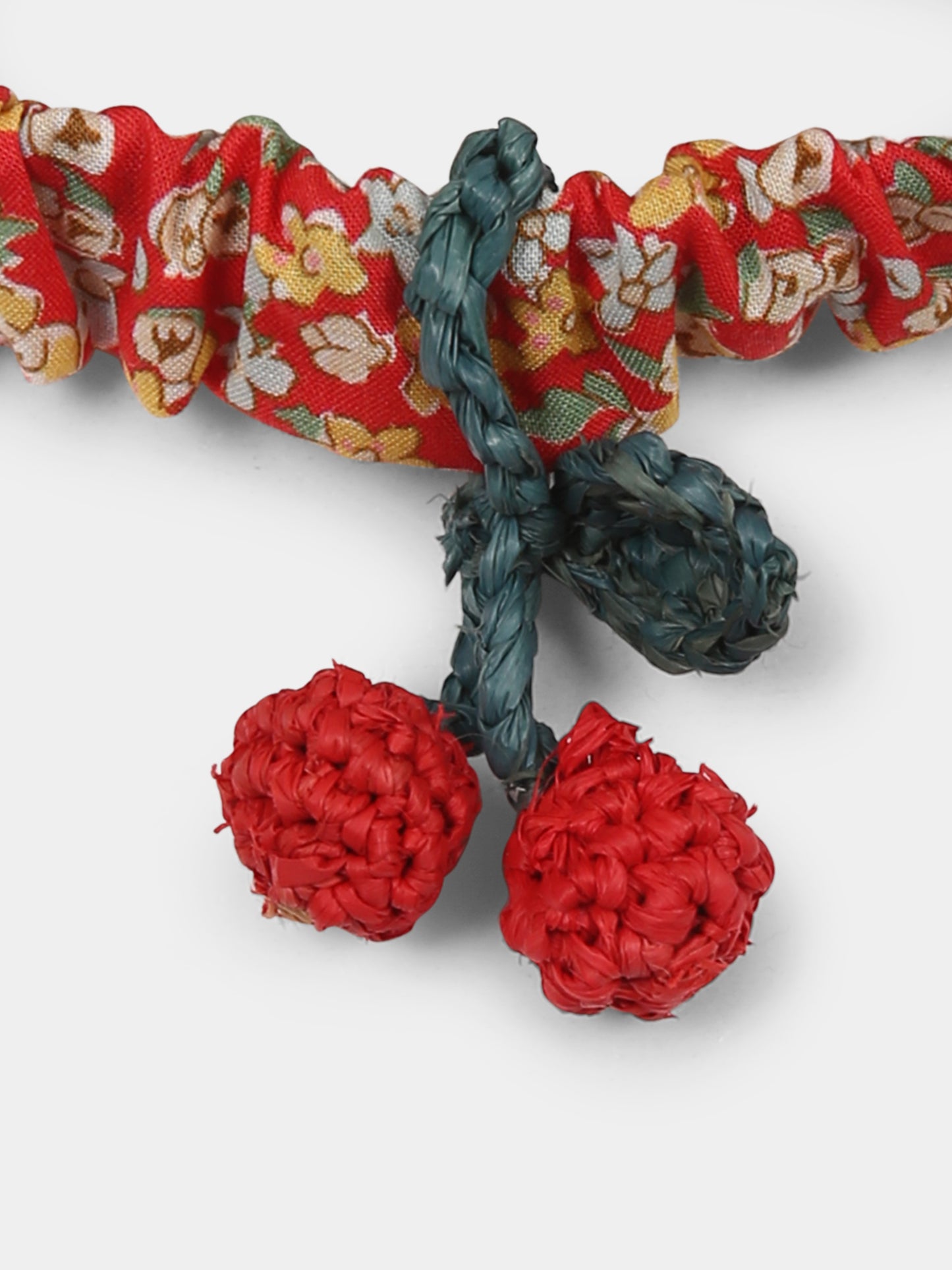 Elastico rosso per bambina con ciliegie,Bonpoint,C05GHAW00003 651A