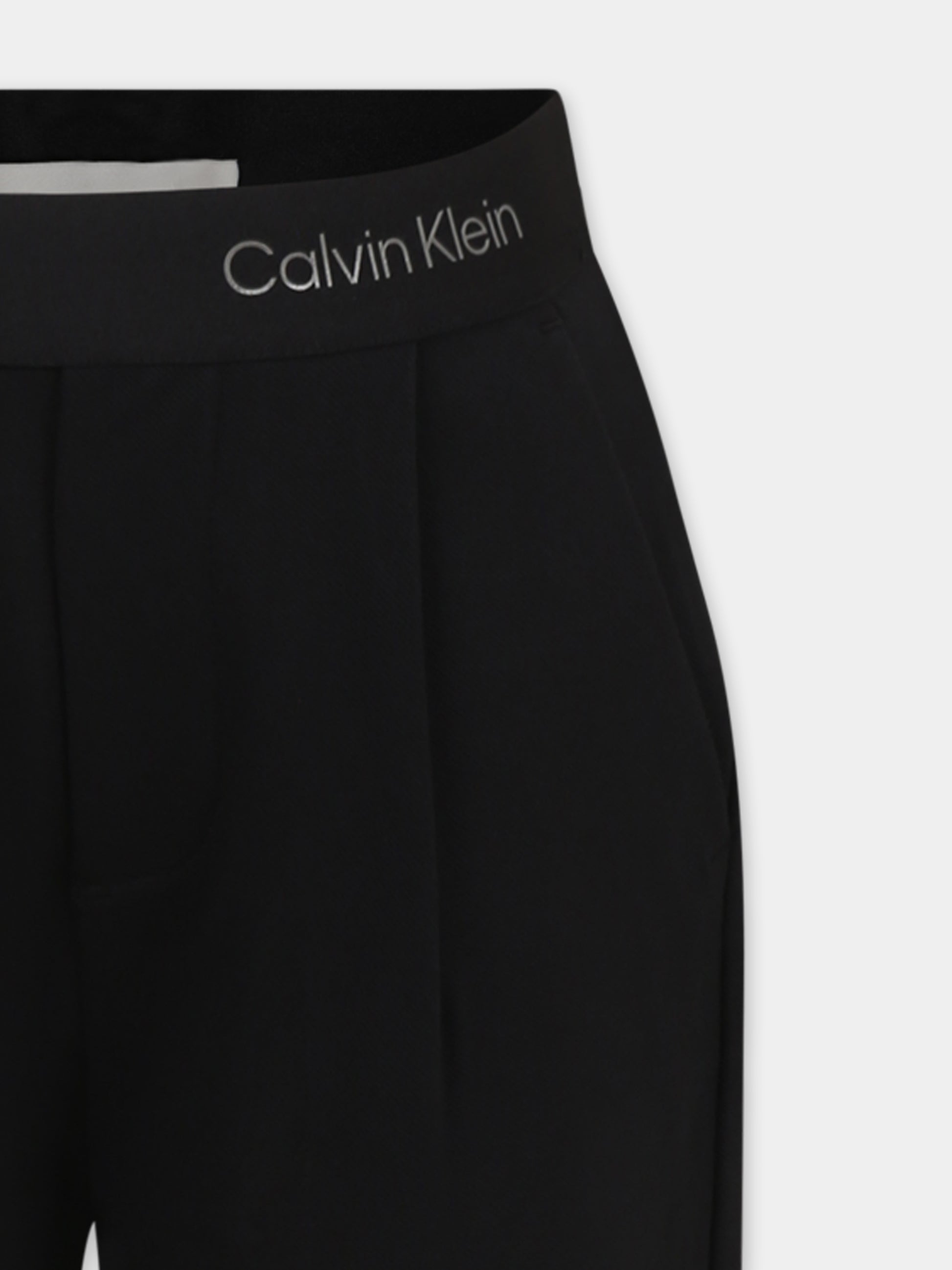 Pantaloni neri per bambina con logo,Calvin Klein Kids,24F CKIG0IG02780J IG0IG02780 BEH