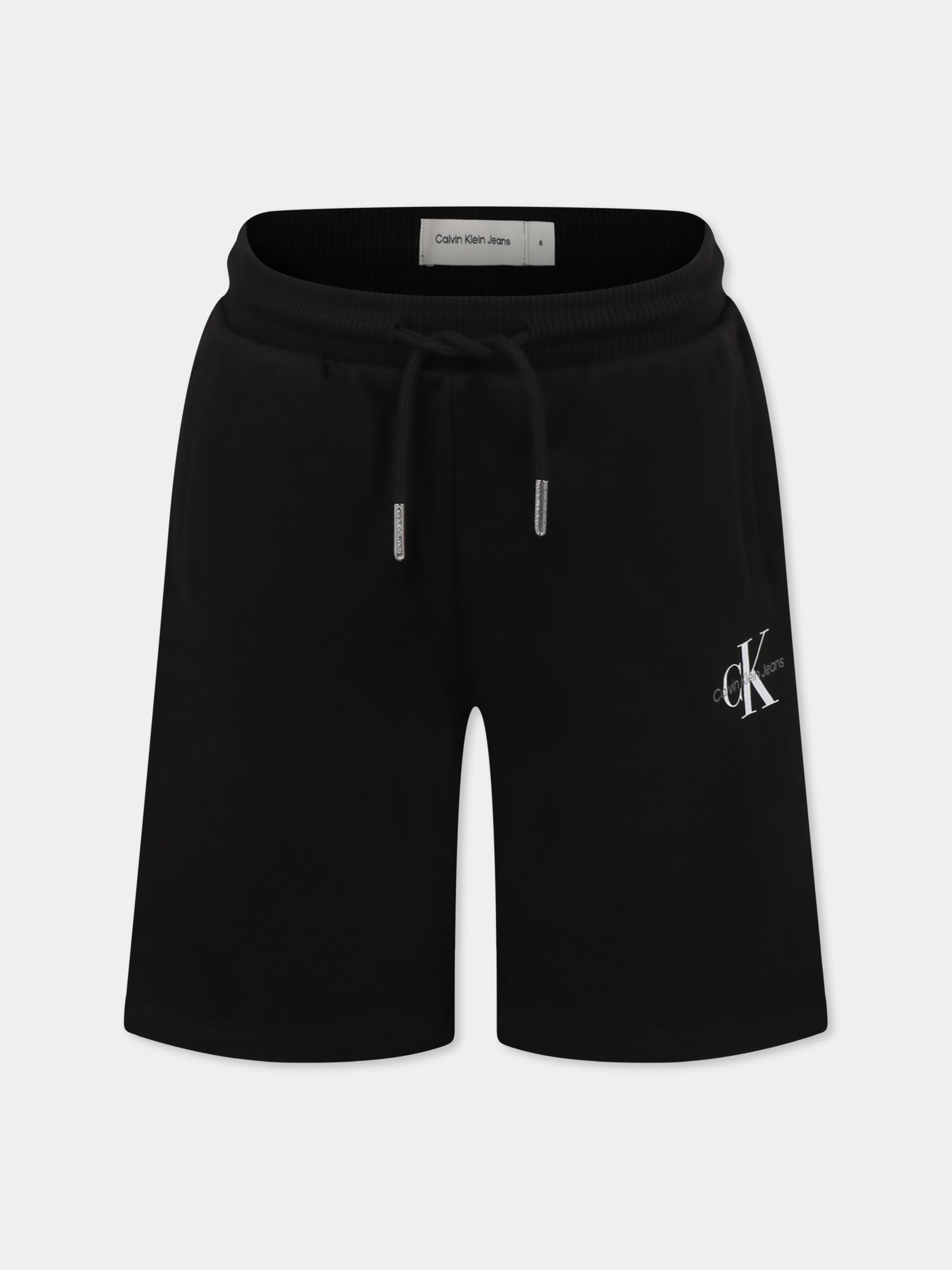 Shorts neri per bambini con logo,Calvin Klein Kids,24F CKIU0IU00578J IU0IU00578 BEH