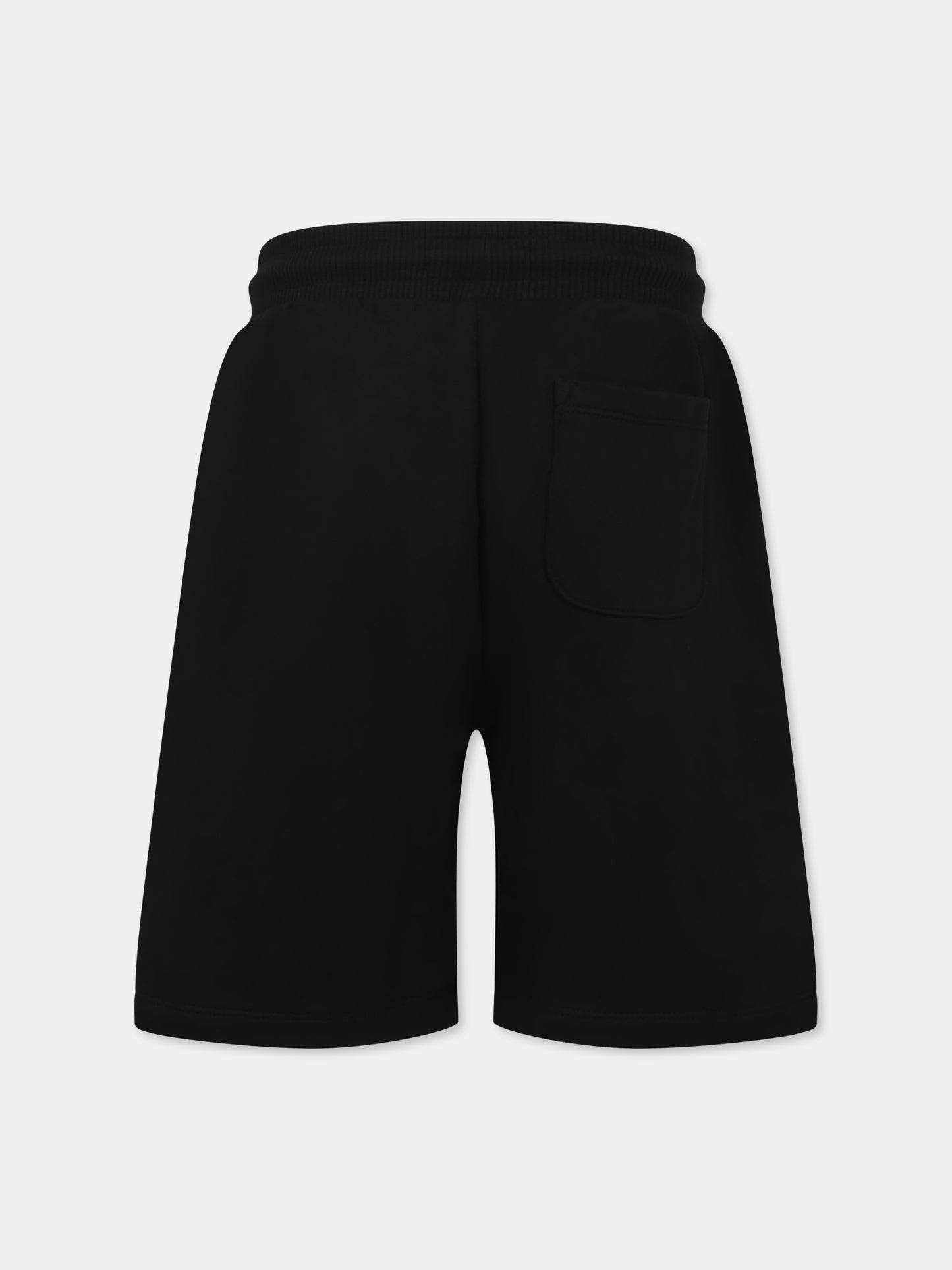 Black shorts for kids with logo