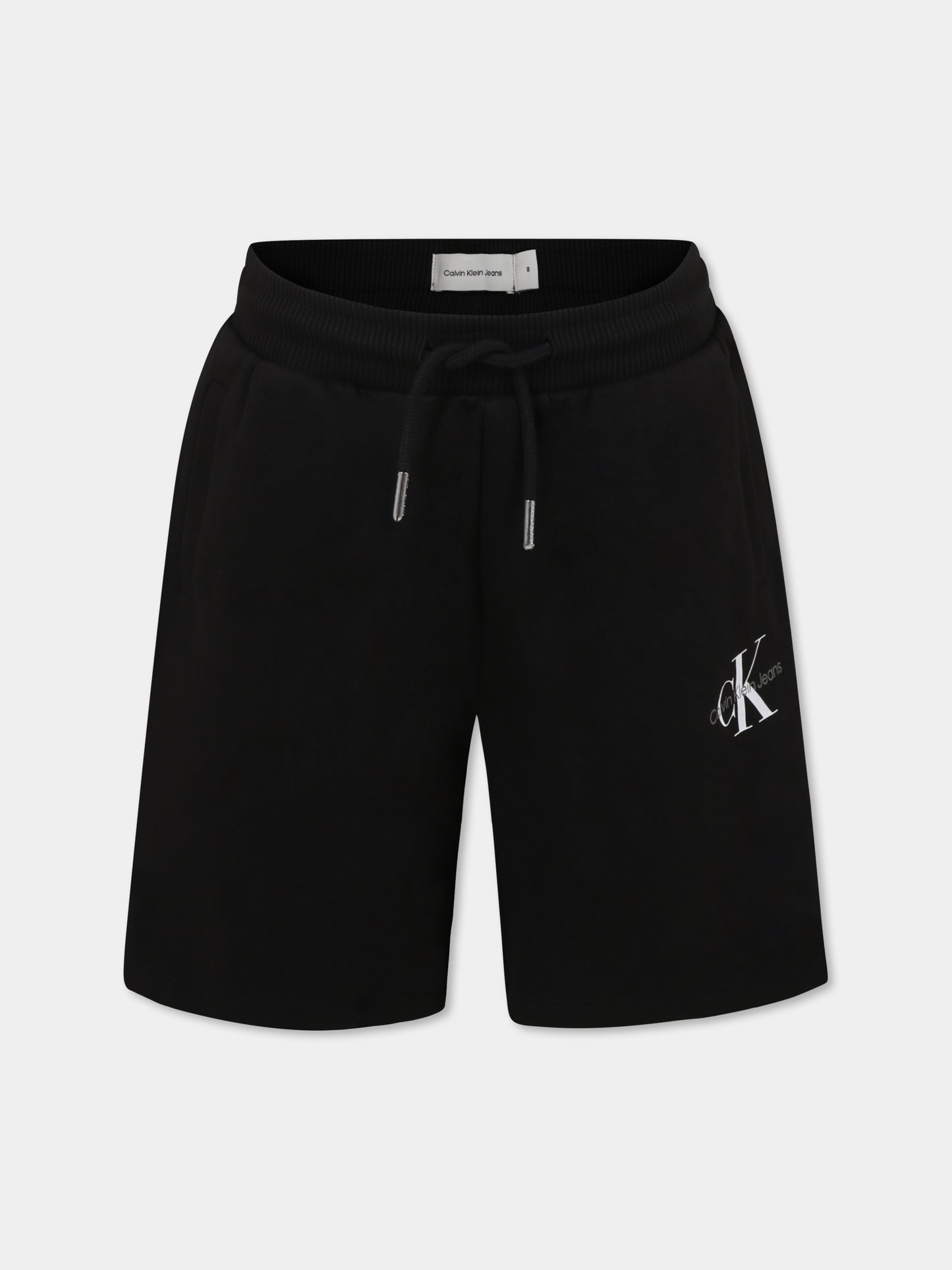 Shorts neri per bambino con logo,Calvin Klein Kids,24F CKIU0IU00578T IU0IU00578 BEH