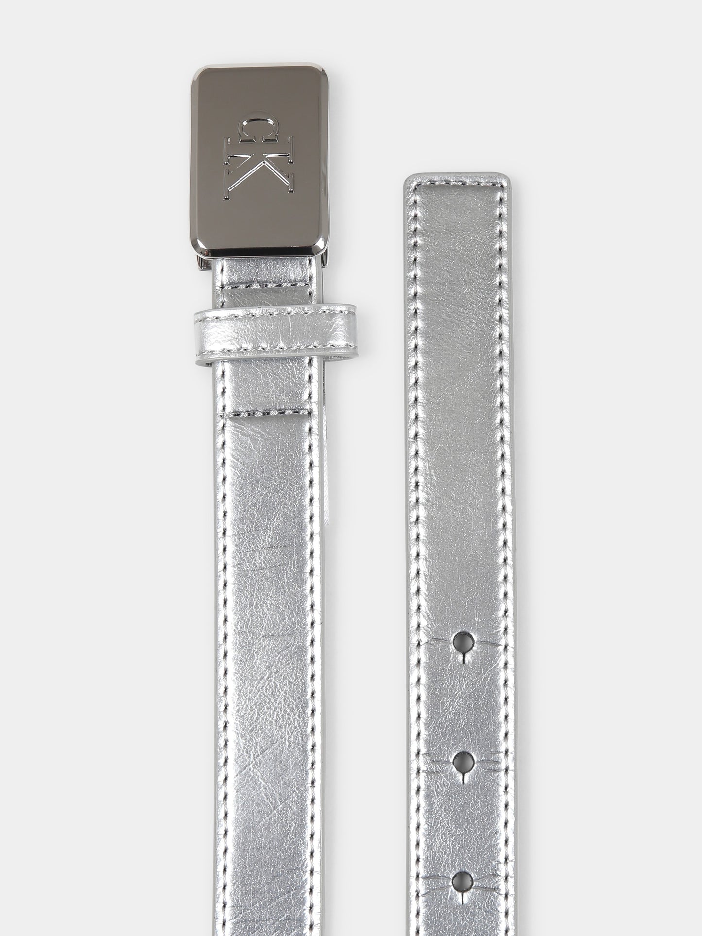 Cintura argento per bambina con logo,Calvin Klein Kids,24F CKIU0IU00666 IU0IU00666 0IV
