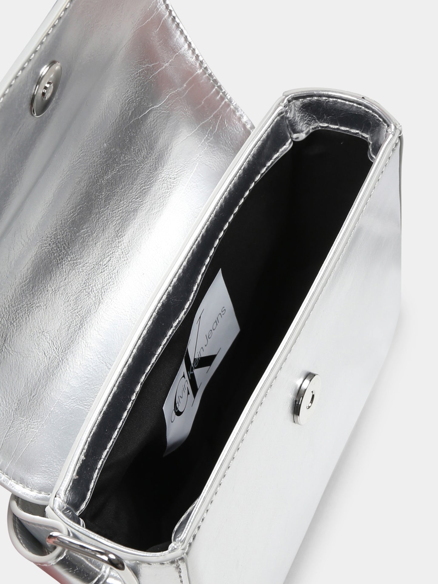 Borsa argento per bambina con logo,Calvin Klein Kids,24F CKIU0IU00688 IU0IU00688 0IV