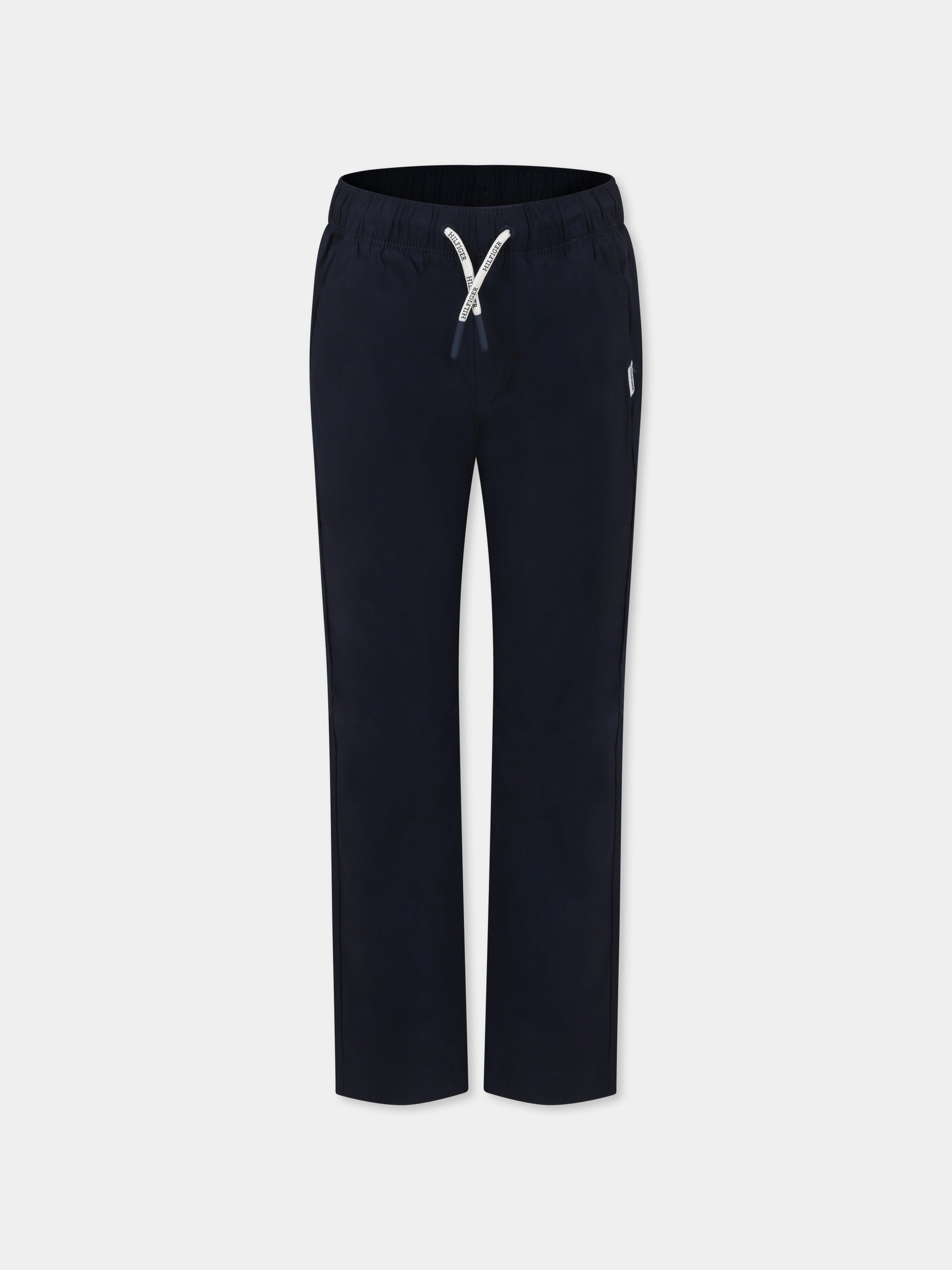 Pantaloni blu per bambino con bandierina,Tommy Hilfiger Junior,24F THKB0KB09306J KB0KB09306 C1G