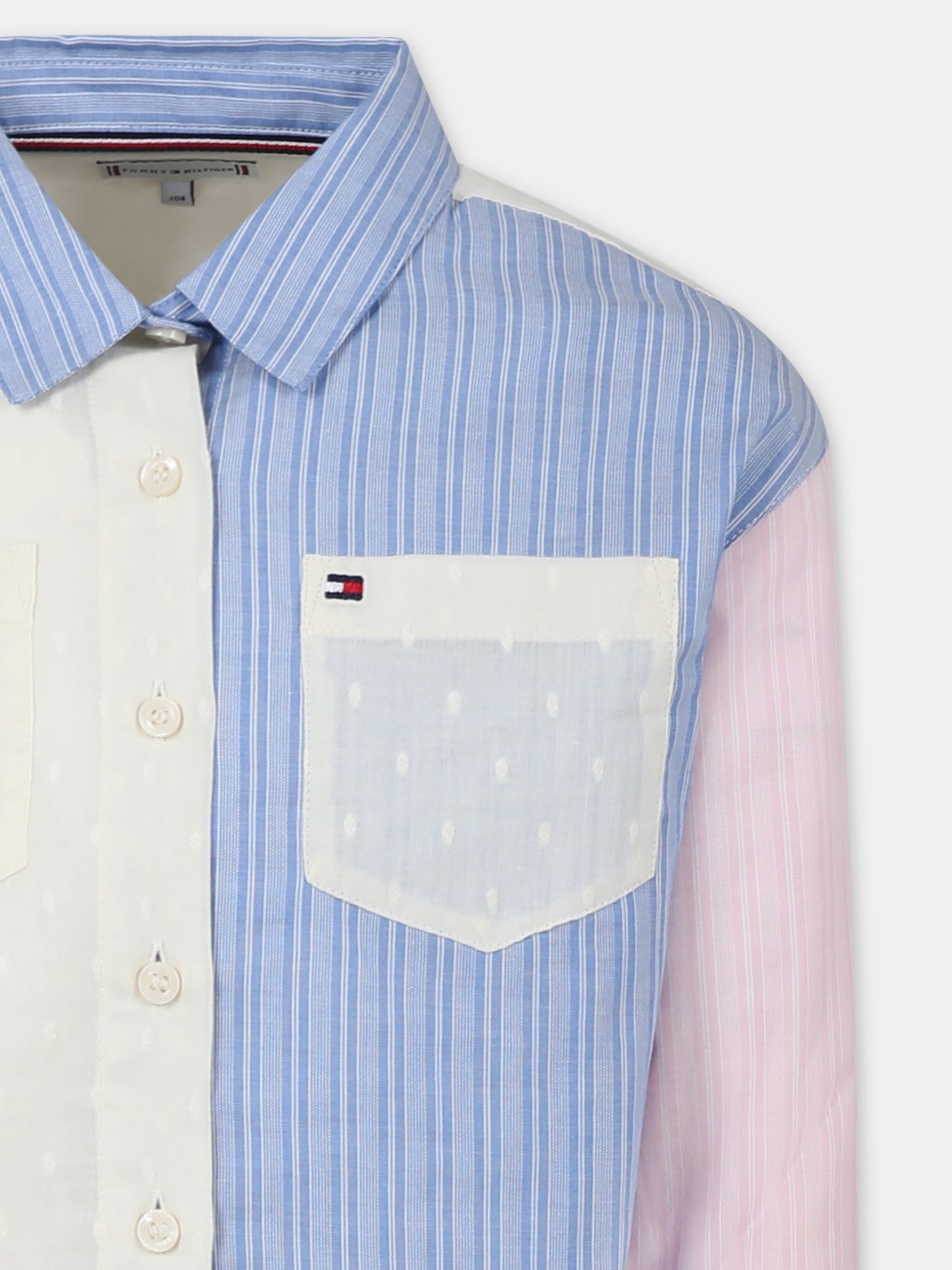 Multicolor shirt for girl with flag