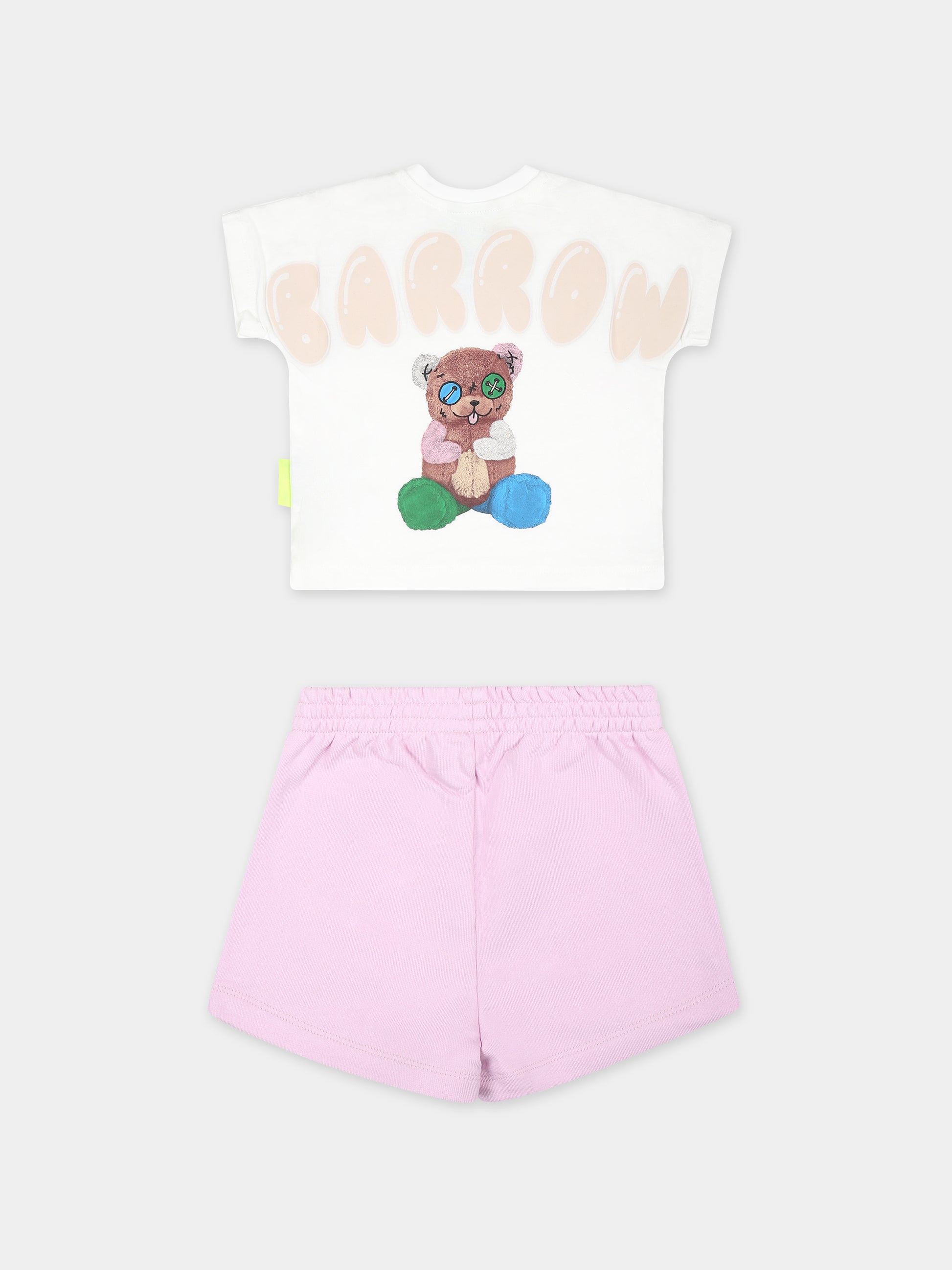 Completo bianco per neonata con stampa Bear,Barrow,S4BKNGTR129 002/42