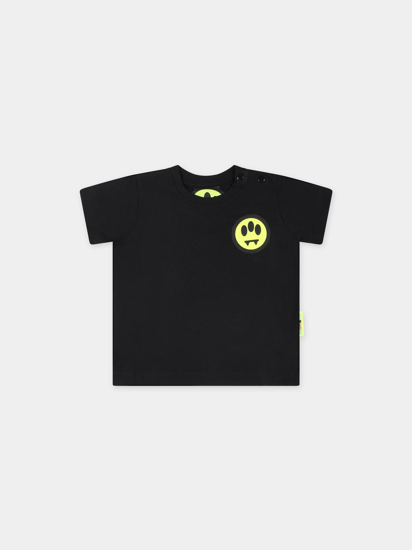 T-shirt nera per neonati con smile,Barrow,S4BKUNTH142 110