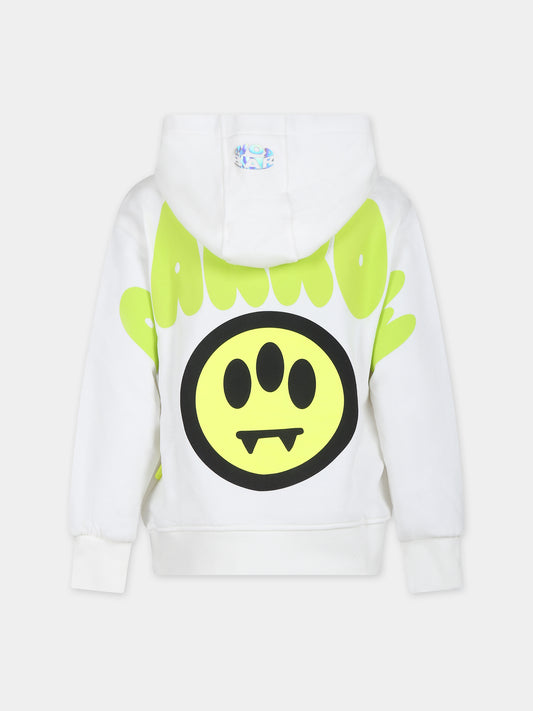 Felpa bianca per bambini con smile,Barrow,S4BKJUHS095 002