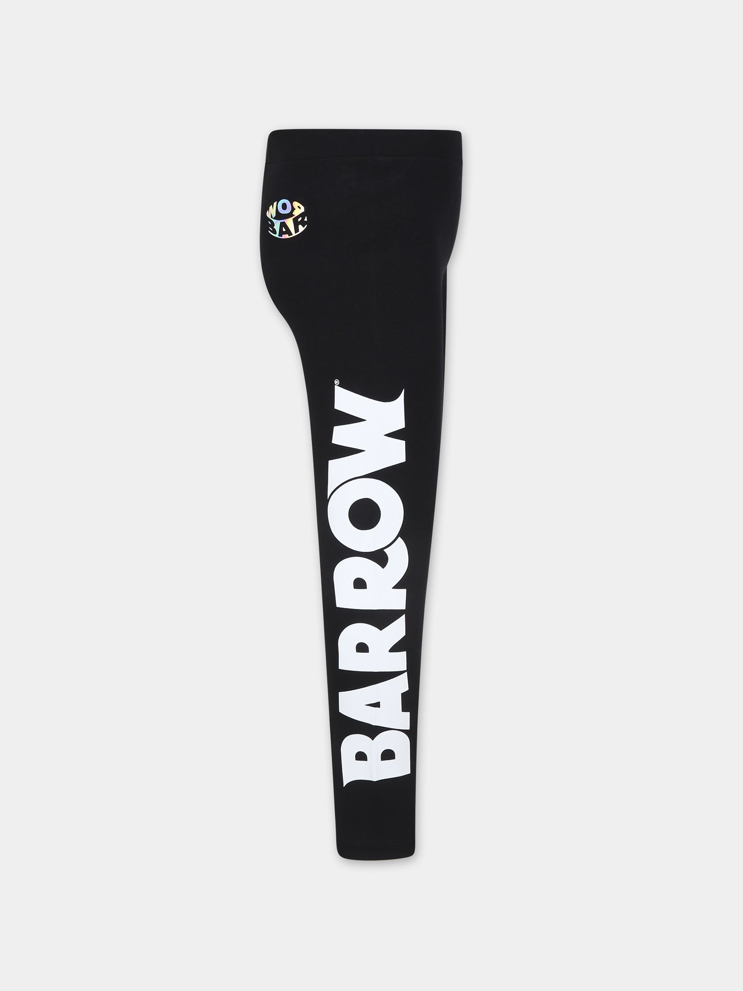 Leggings neri per bambina con smile,Barrow,S4BKJGLG111 110
