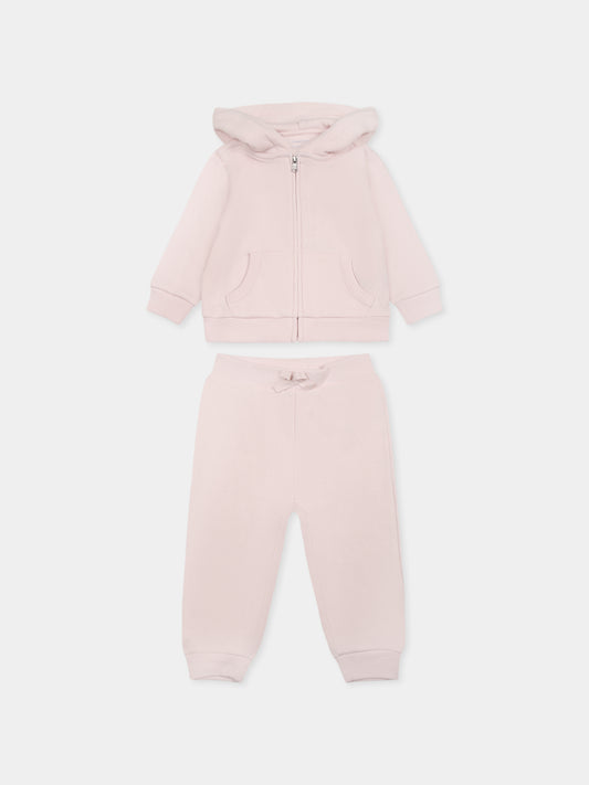 Completo rosa per neonata con cavallino,Ralph Lauren Kids,879018003 DELICATE PINK