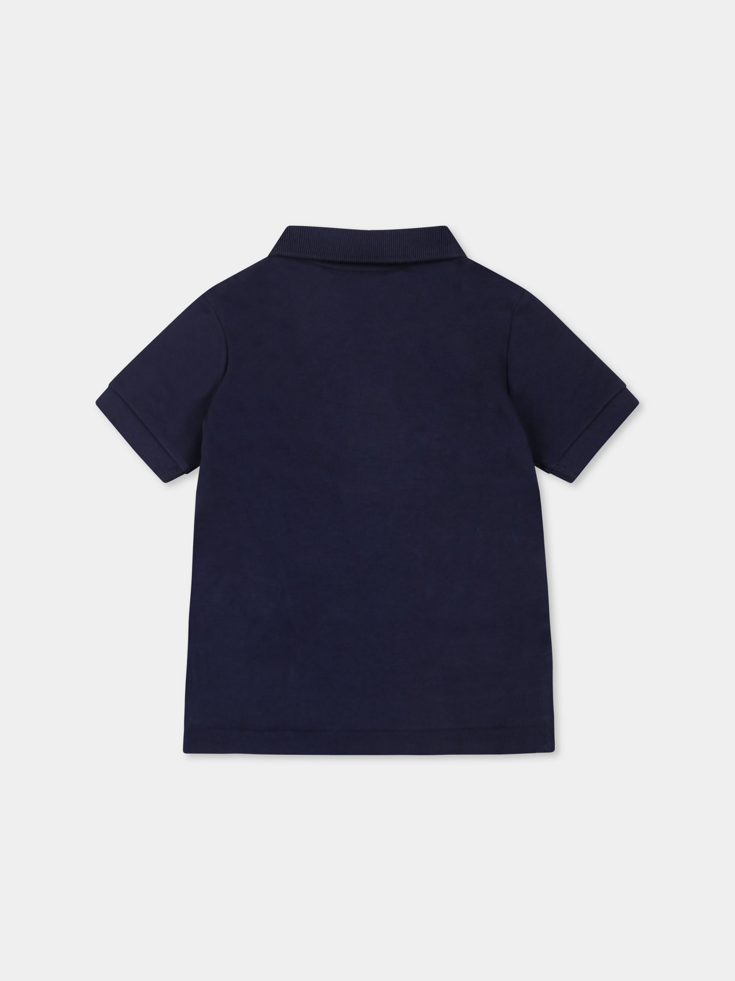 Polo blu per neonato con cavallino,Ralph Lauren Kids,570127002 REFINED NAVY