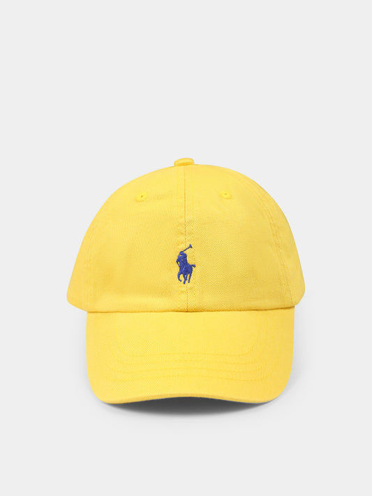 Cappello giallo per bambino con cavallino,Ralph Lauren Kids,785653062 CANARY YELLOW/C3718