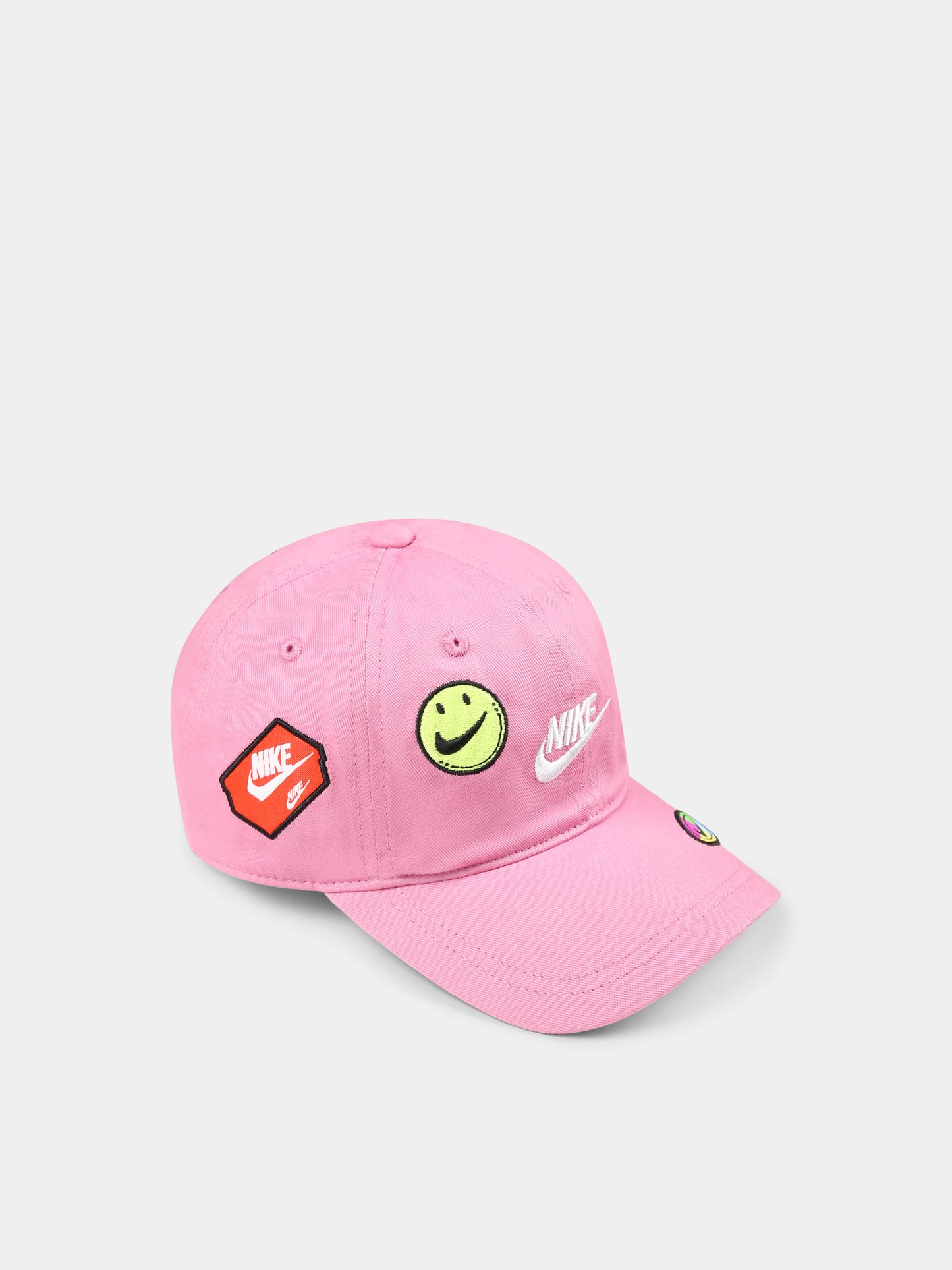 Cappello rosa per bambina con logo e patch,Nike,8A3121 ACG
