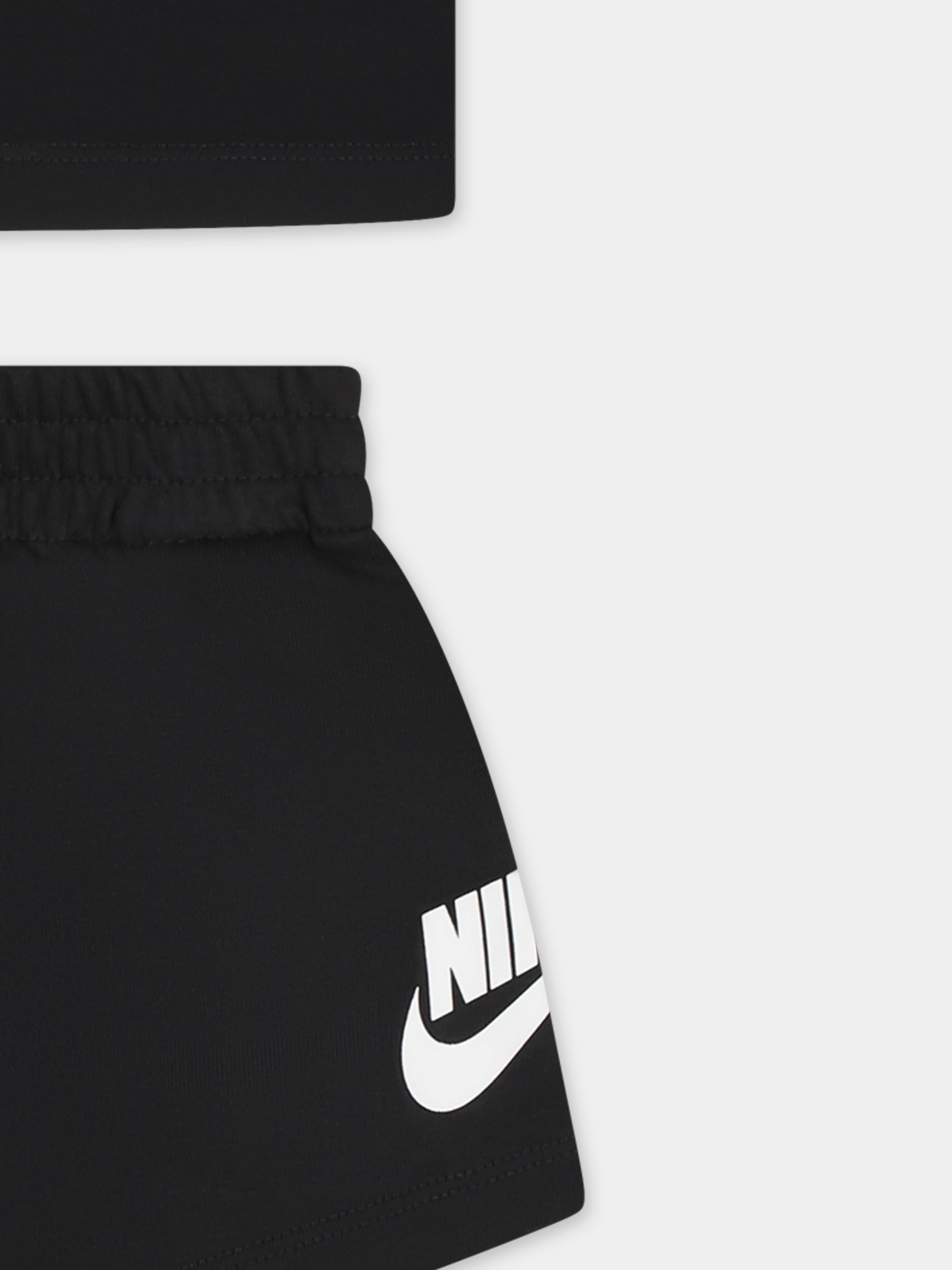 Completo nero per neonato con logo,Nike,66L596 023