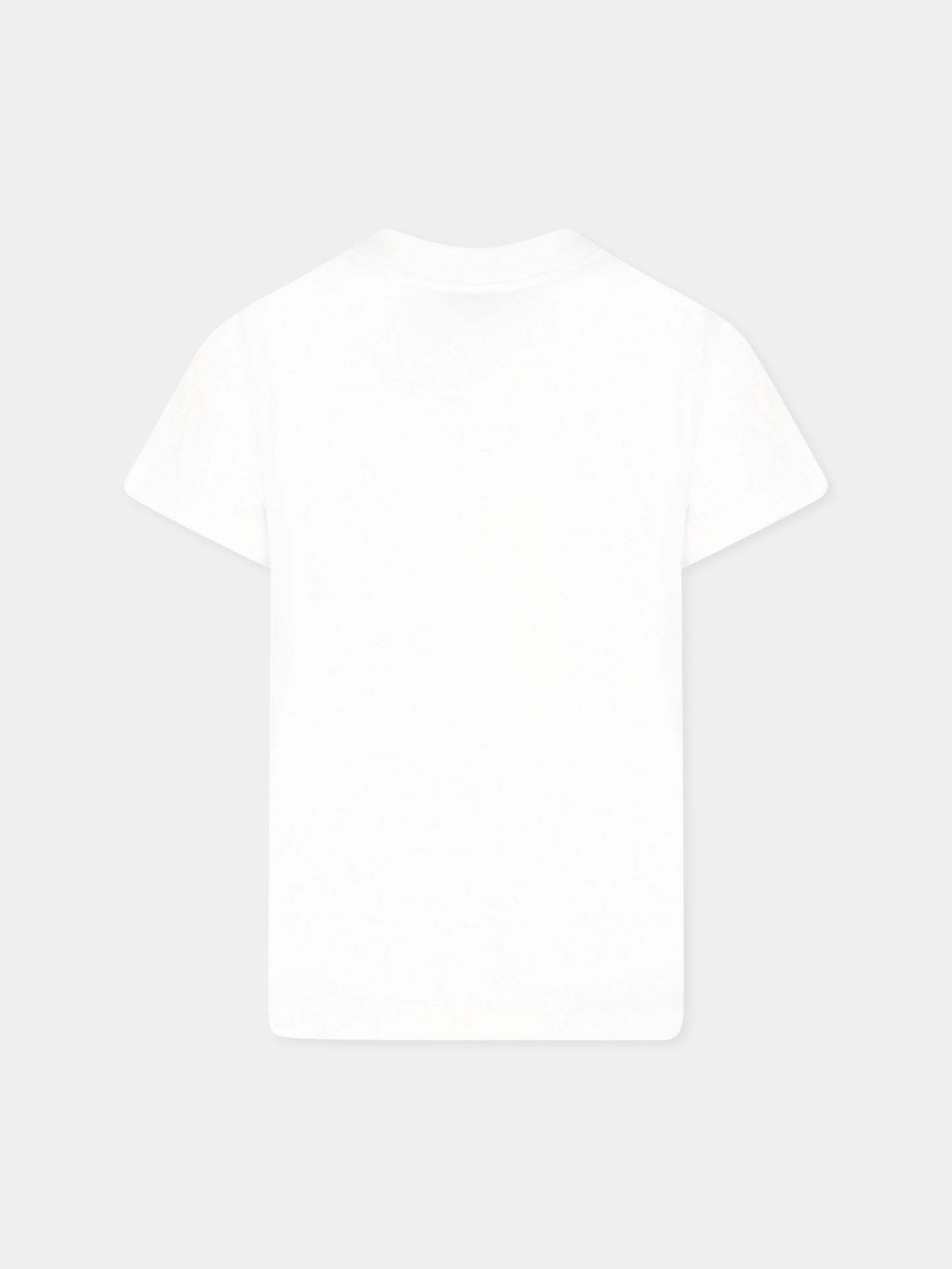 White t-shirt for girl with logo