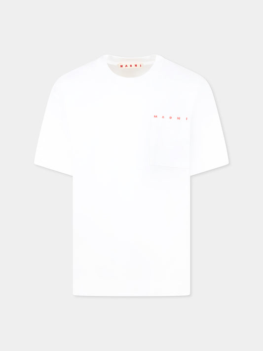 White t-shirt for kids with logo