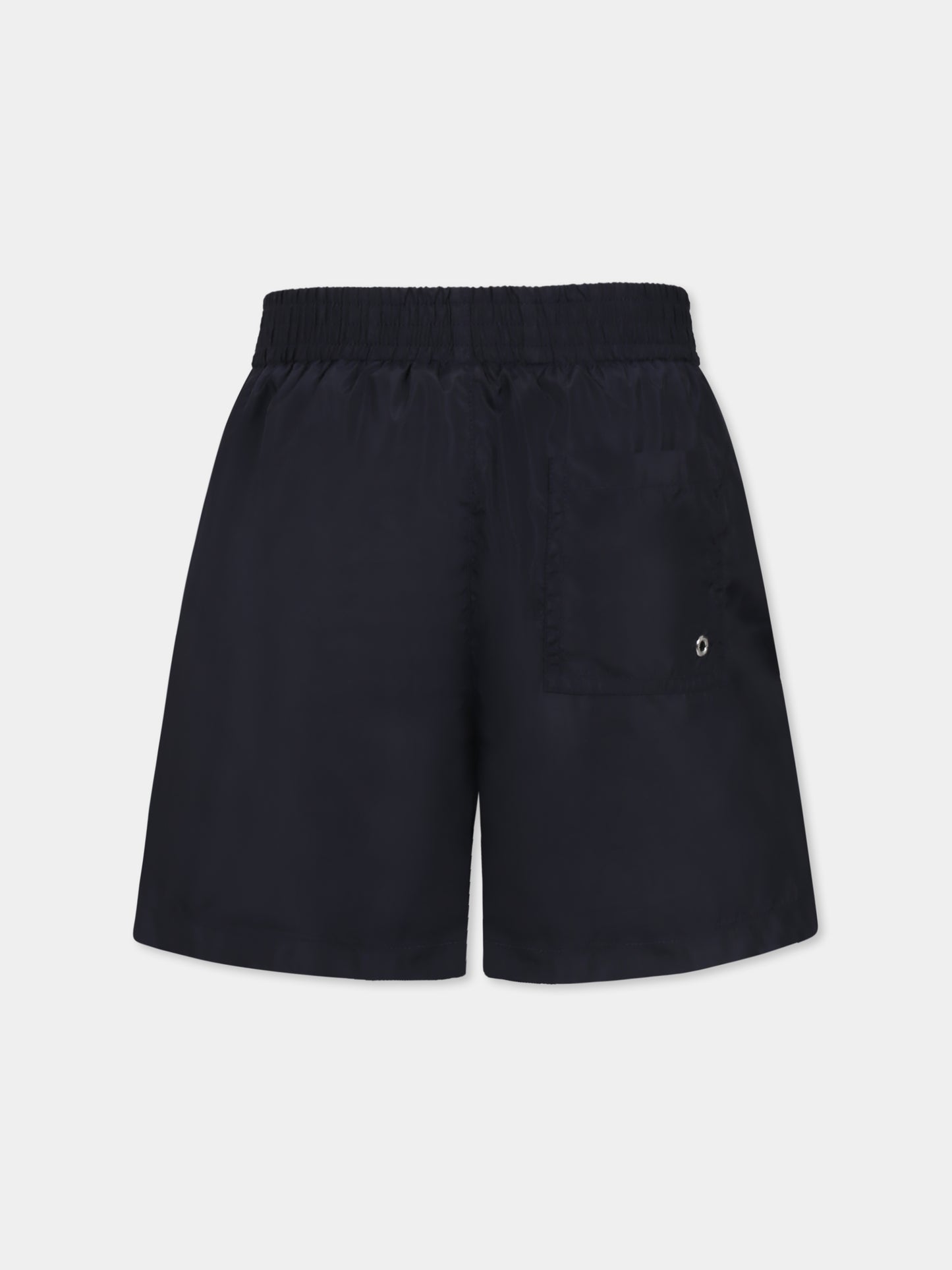 Boxer mare blu per bambino con logo bianco,Marni Kids,M01379 M00SD MM24U 0M803