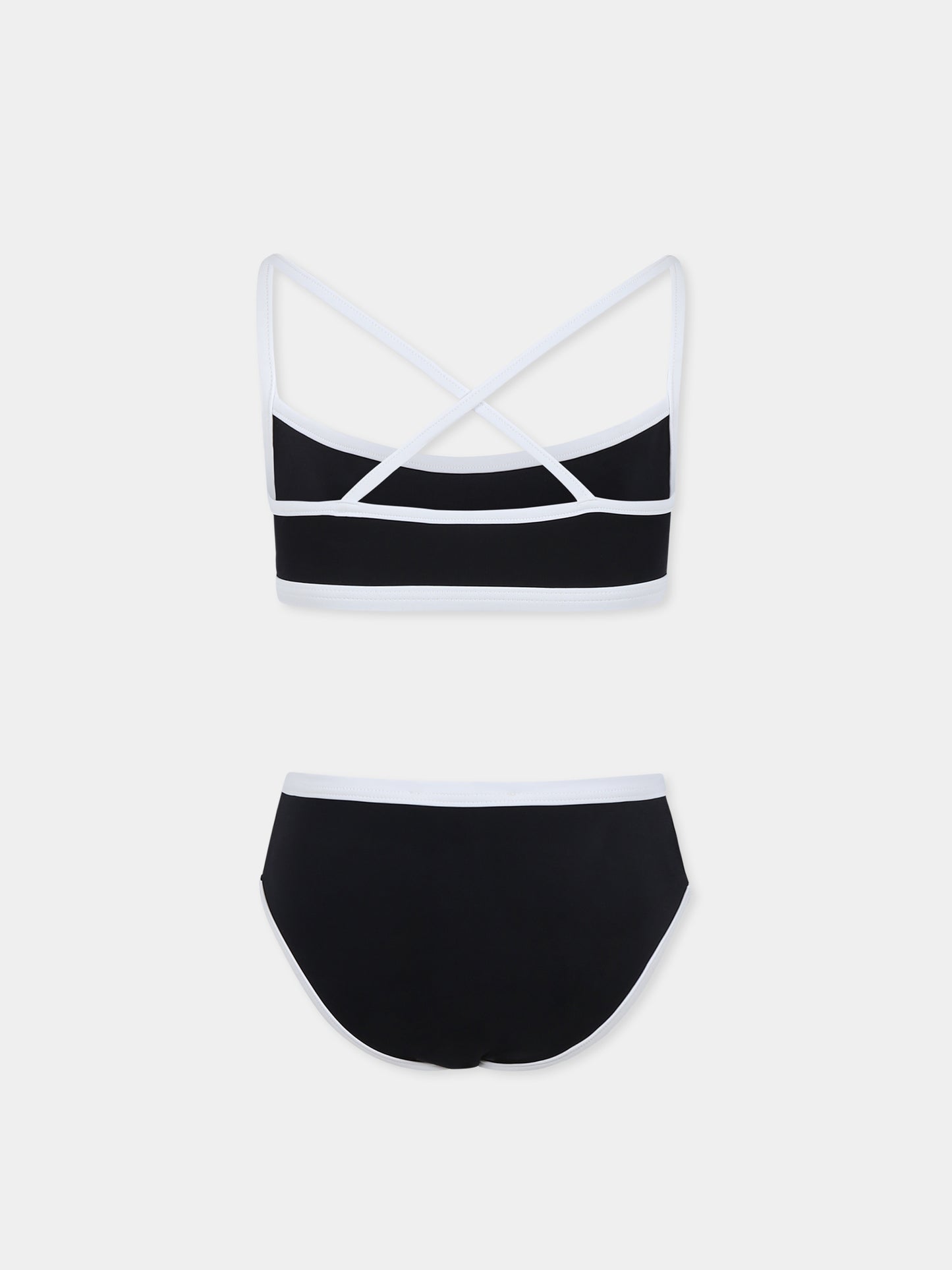 Bikini nero per bambina con logo,Marni Kids,M01352 M00M2 MM22F 0M900