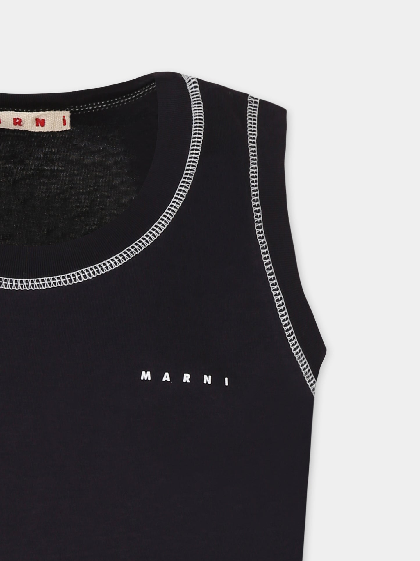 Canotta blu per bambini con logo,Marni Kids,M01411 M00RF MT273U 0M803