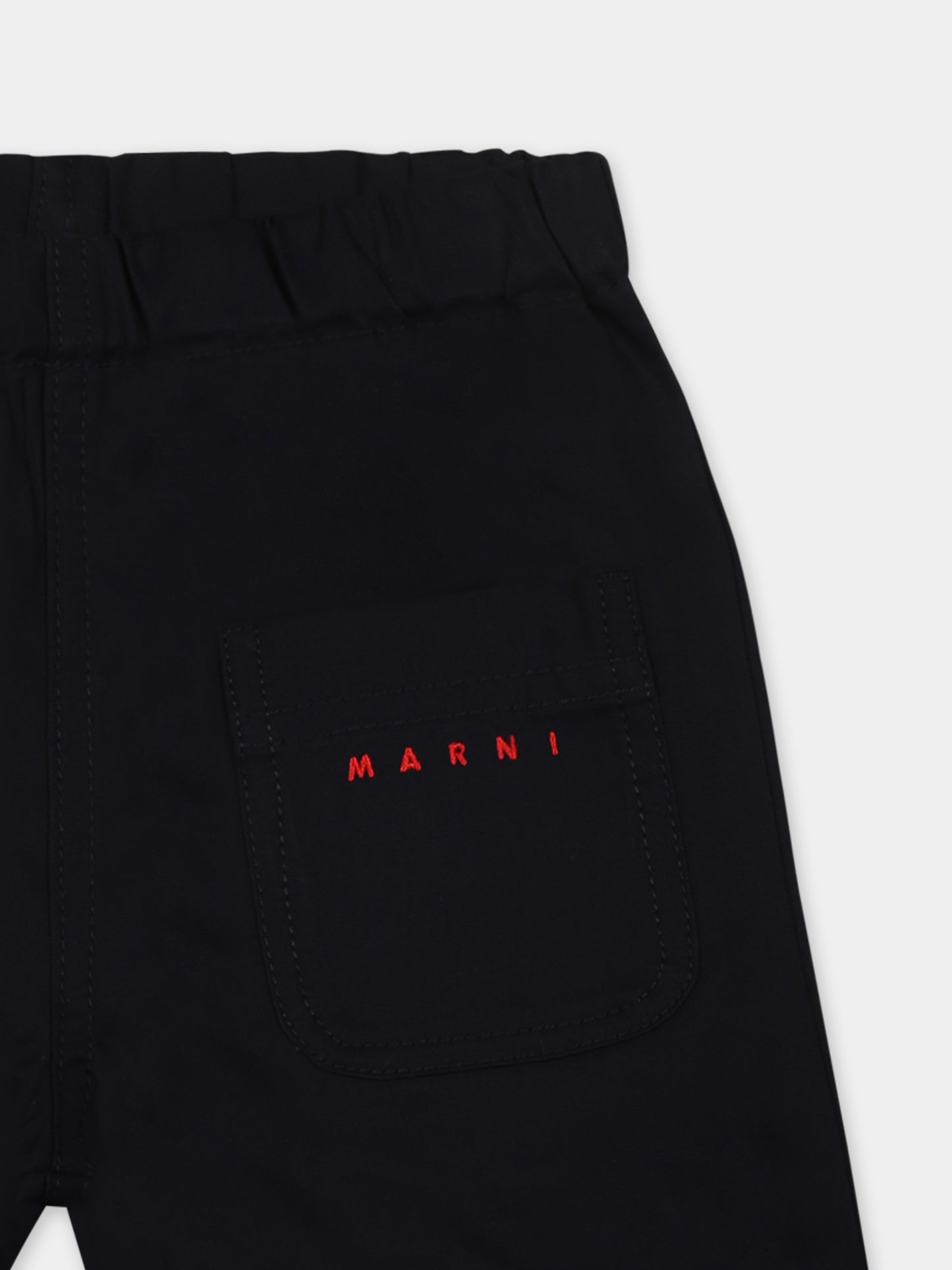 Pantaloni blu per neonato con logo,Marni Kids,M01462 M00UV MP173B 0M803