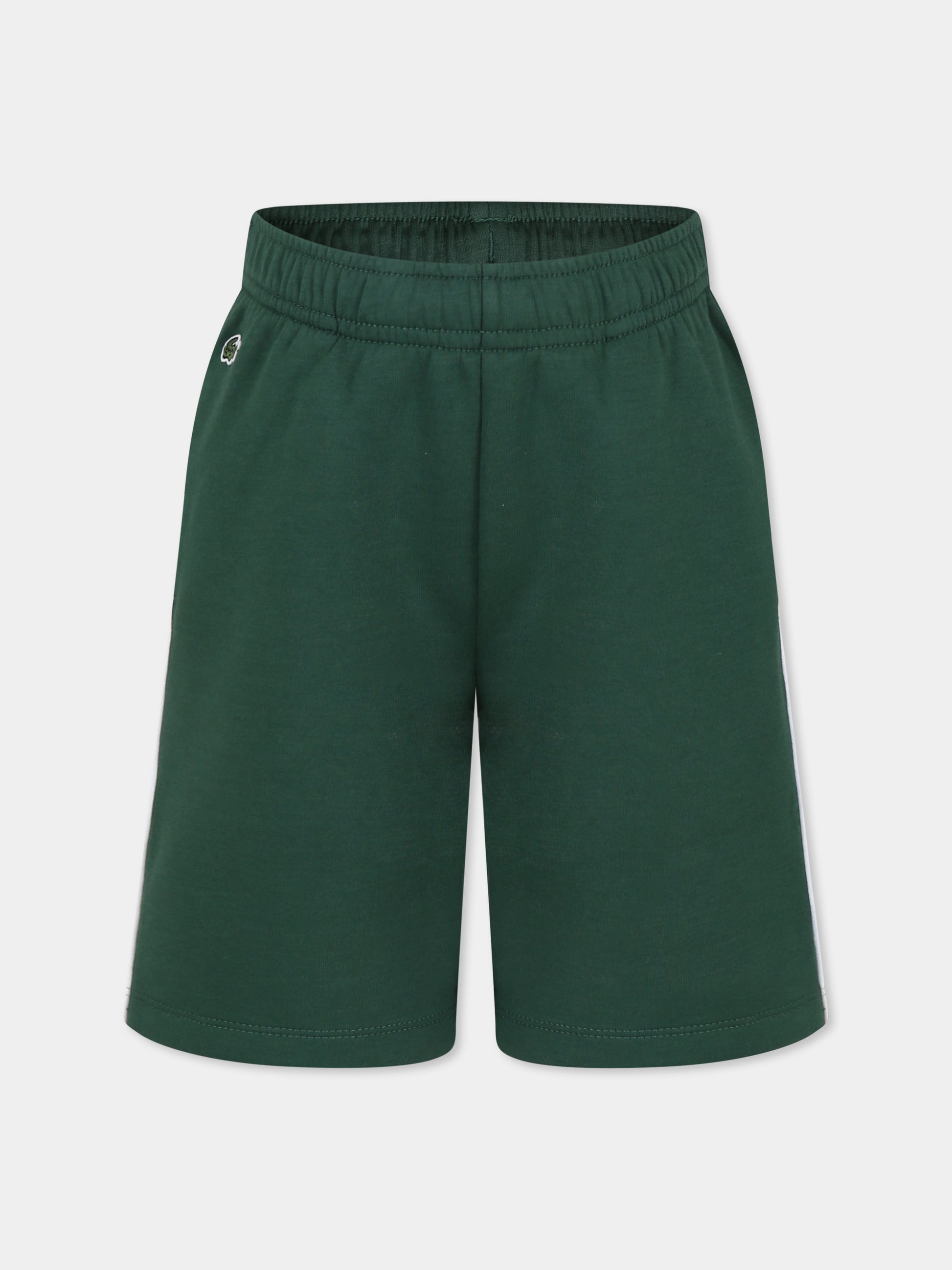 Shorts verdi per bambino con coccodrillo,Lacoste,GJ7340 132