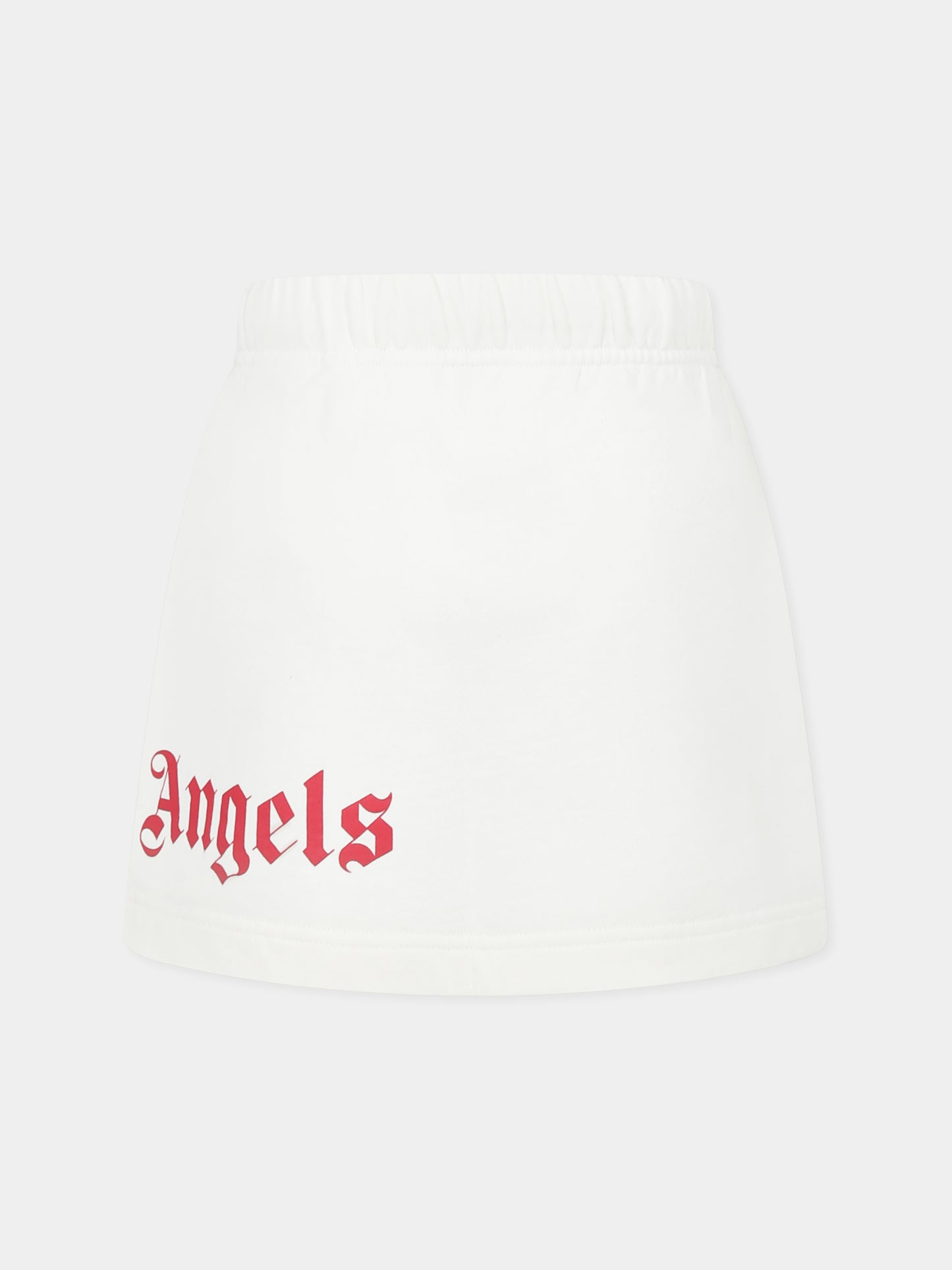 Gonna avorio per bambina con logo,Palm Angels,PGCK001C99FLE0020429