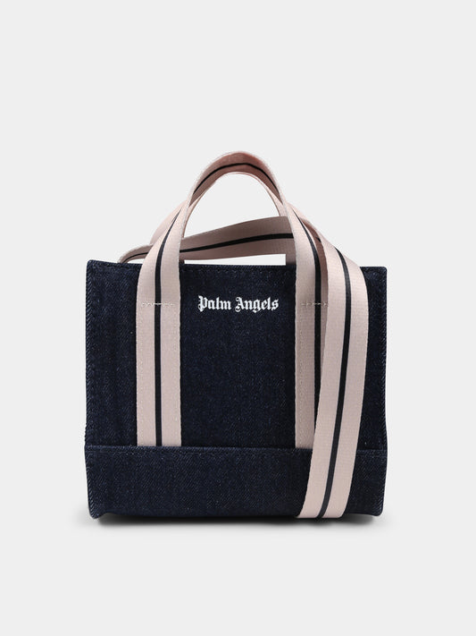 Denim bag for girl with logo