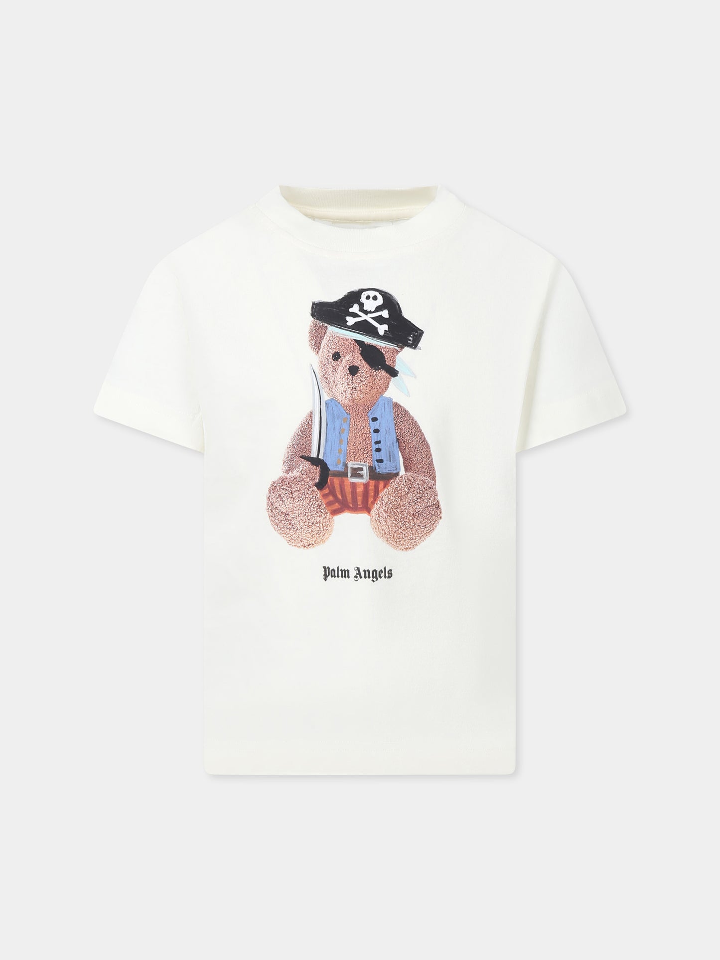 Ivory t-shirt for boy with bear