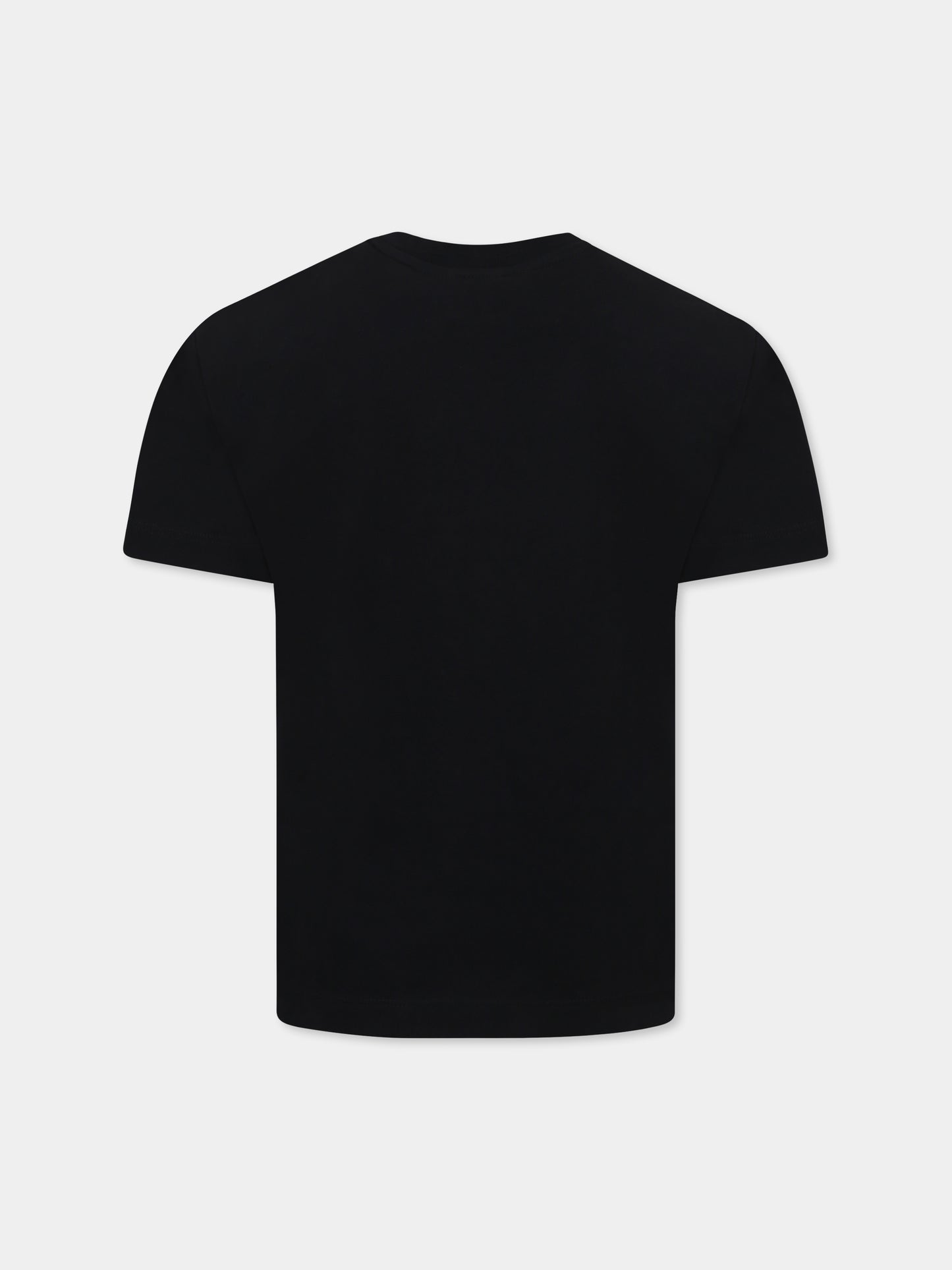 T-shirt nera per bambino con logo,Off White,OBAA002S25JER0011040