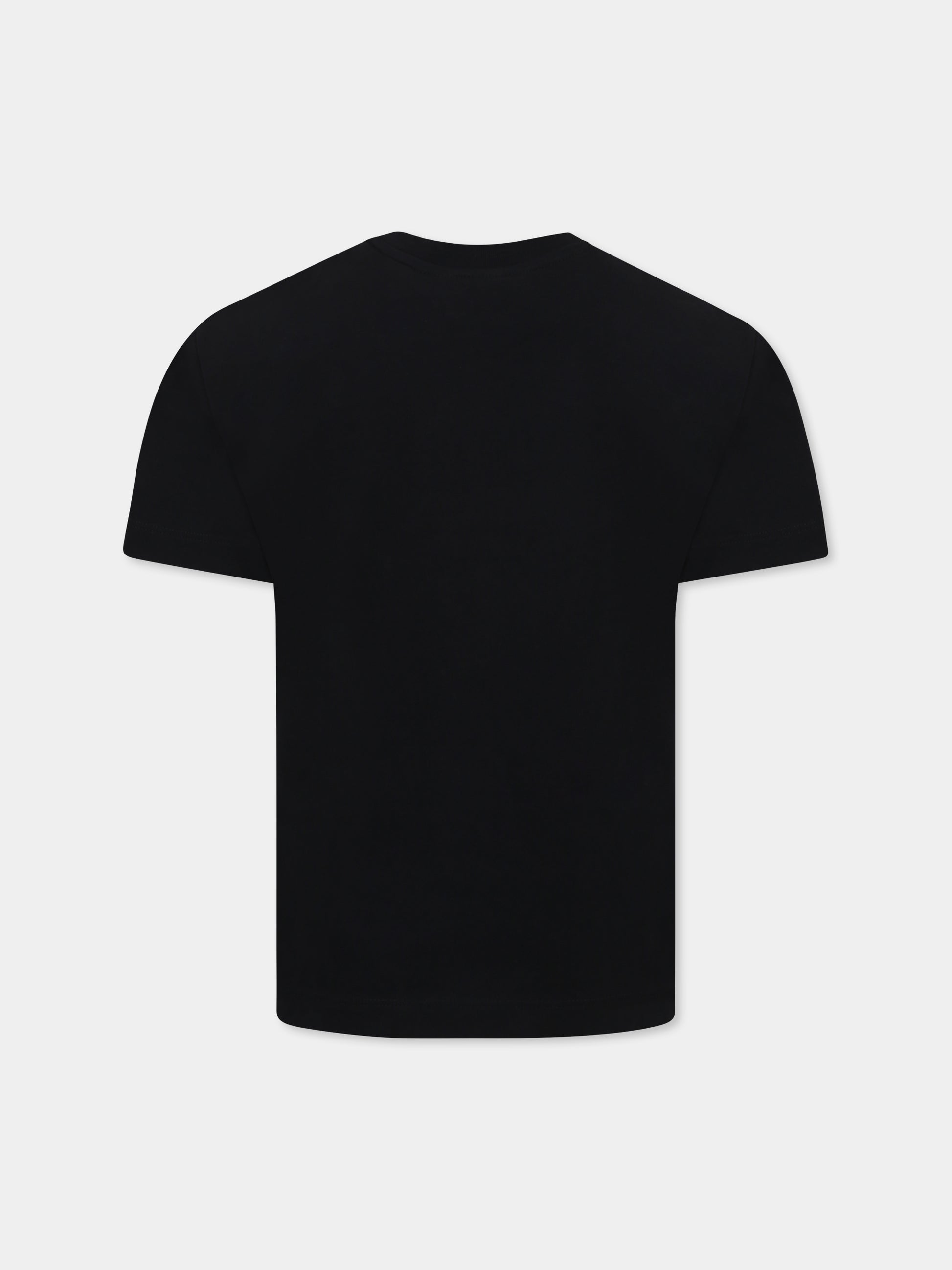 T-shirt nera per bambino con logo,Off White,OBAA002S25JER0011040