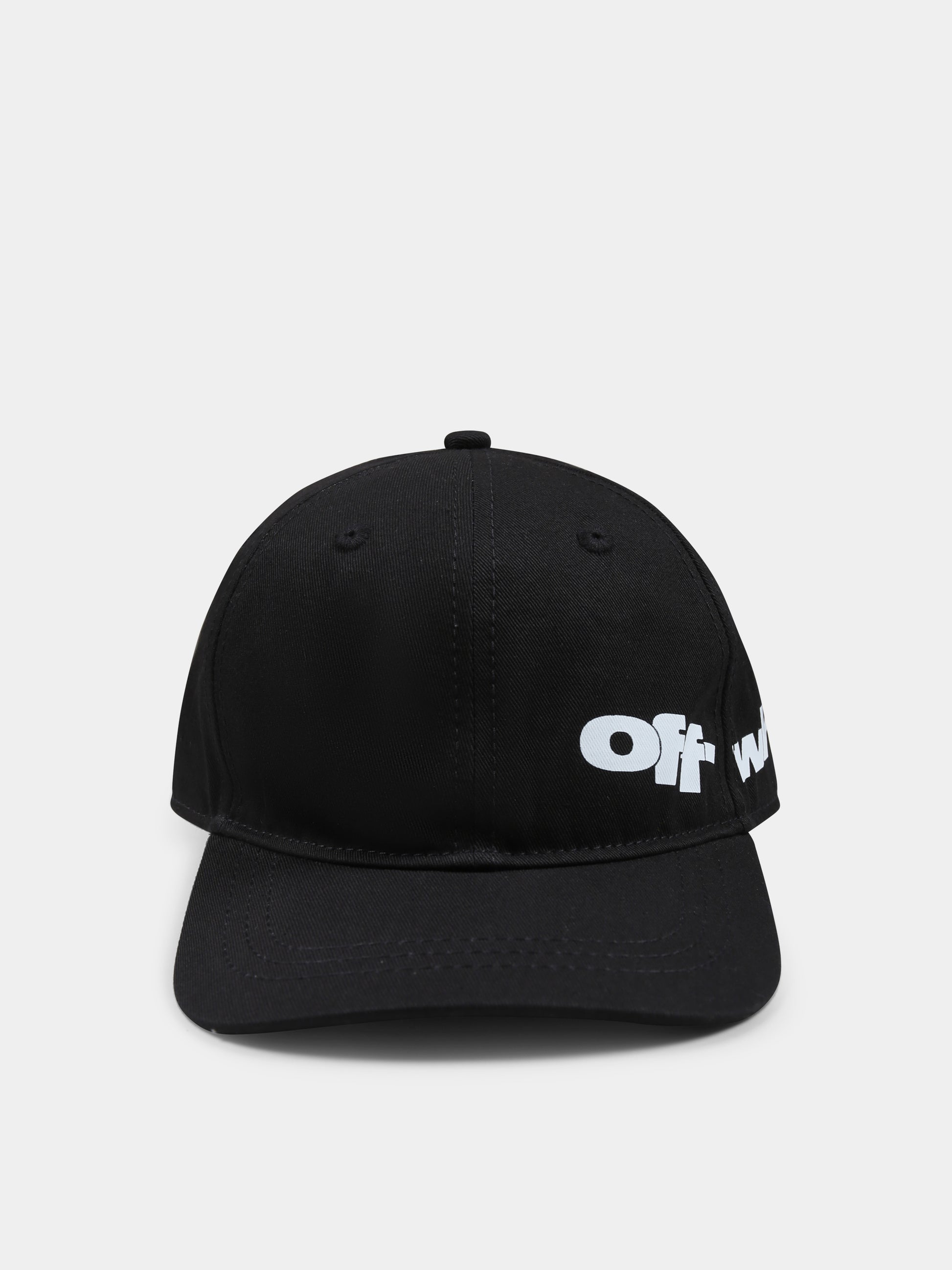 Cappello nero per bambino con logo,Off White,OBLB002S25FAB0021001